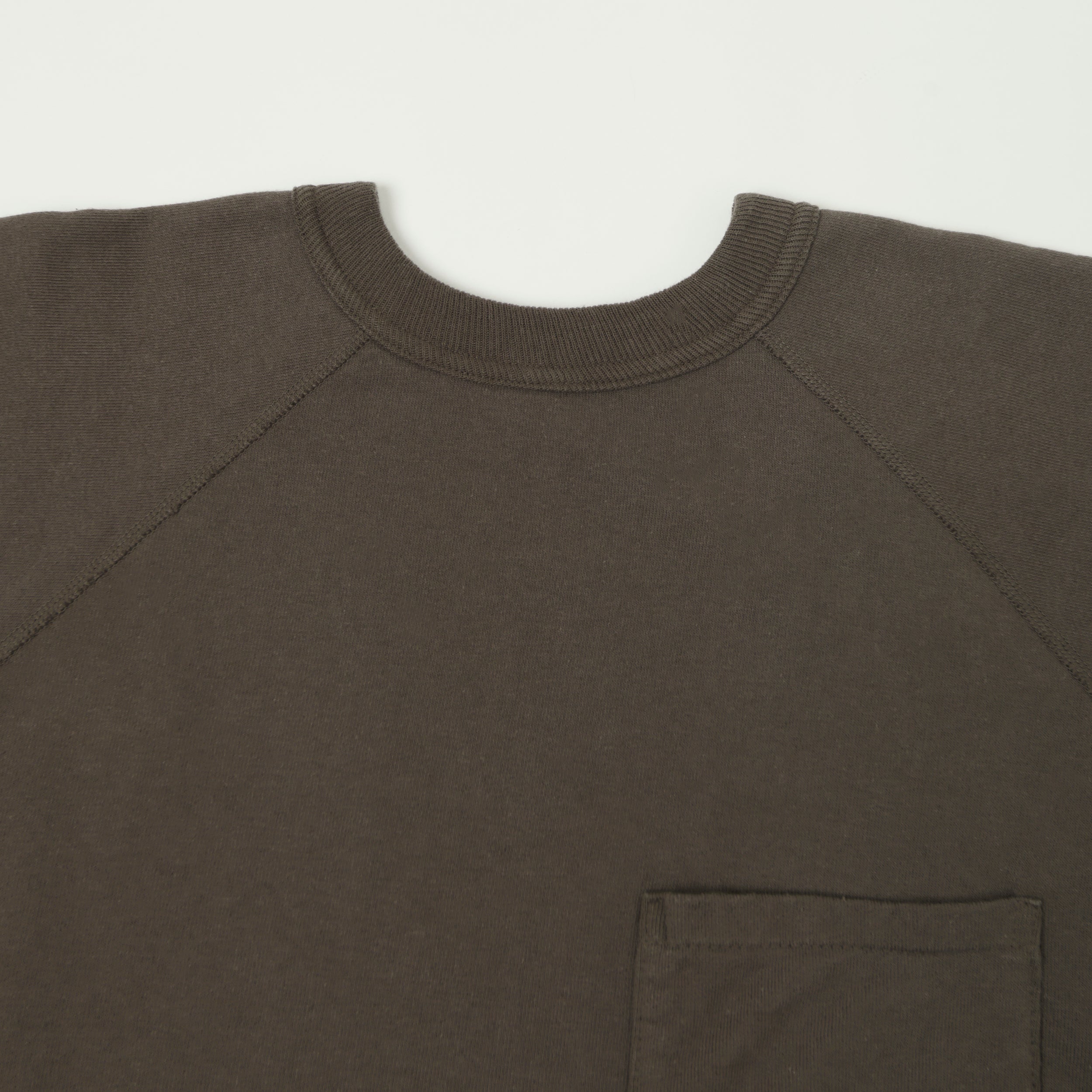 Warehouse & Co 4105 Short Sleeve Pocket Sweatshirt - Charcoal