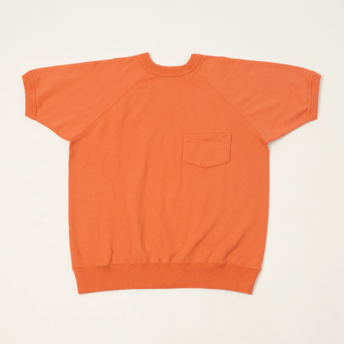 Warehouse & Co 4105 Short Sleeve Pocket Sweatshirt - Orange