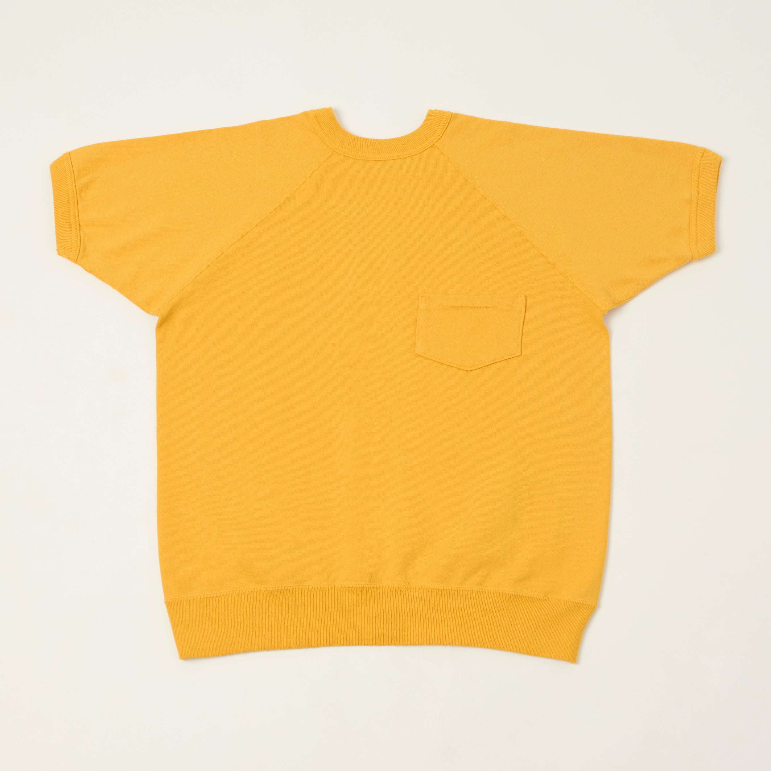 Warehouse & Co 4105 Short Sleeve Pocket Sweatshirt - Yellow