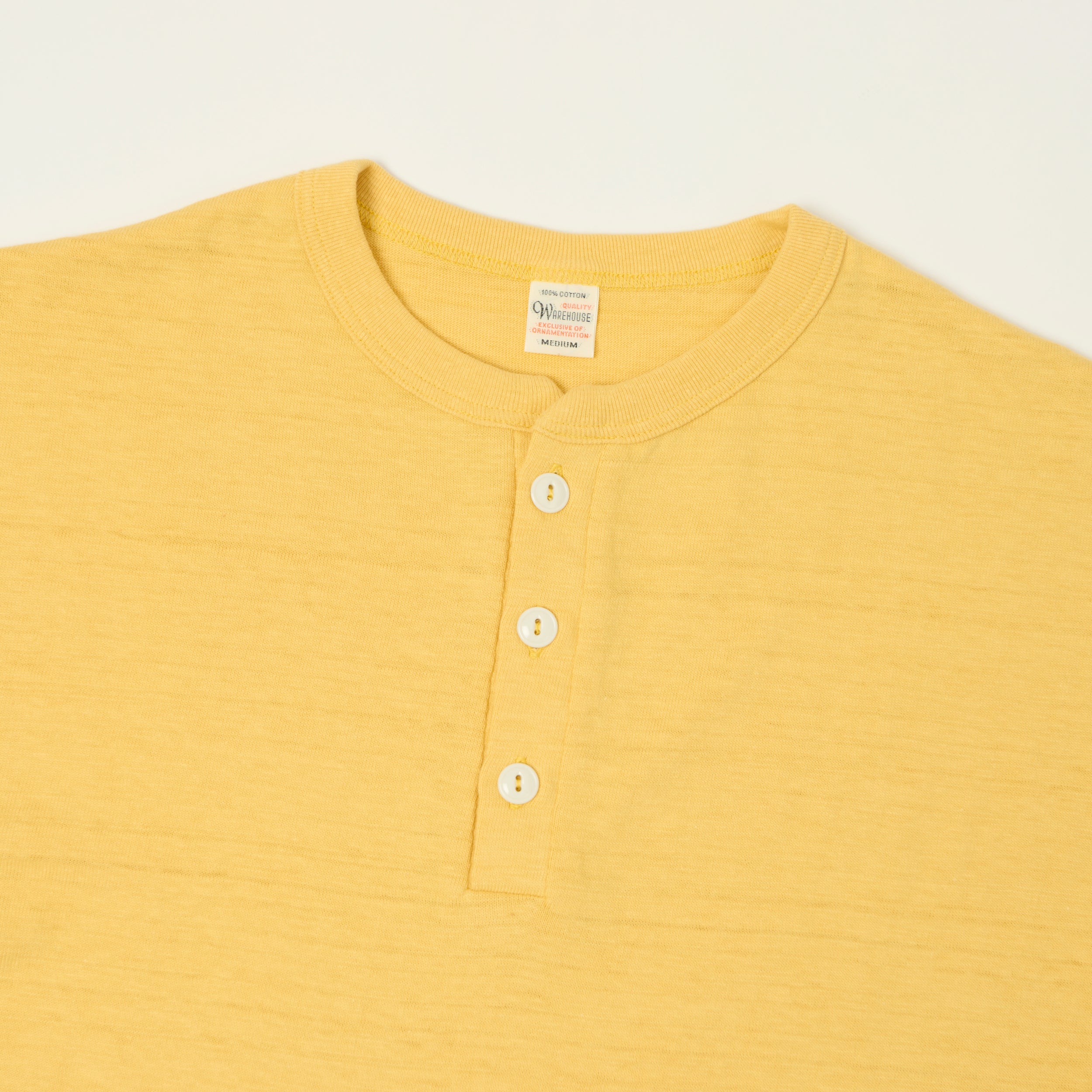Warehouse & Co 4601 Henley T-Shirt - Straw