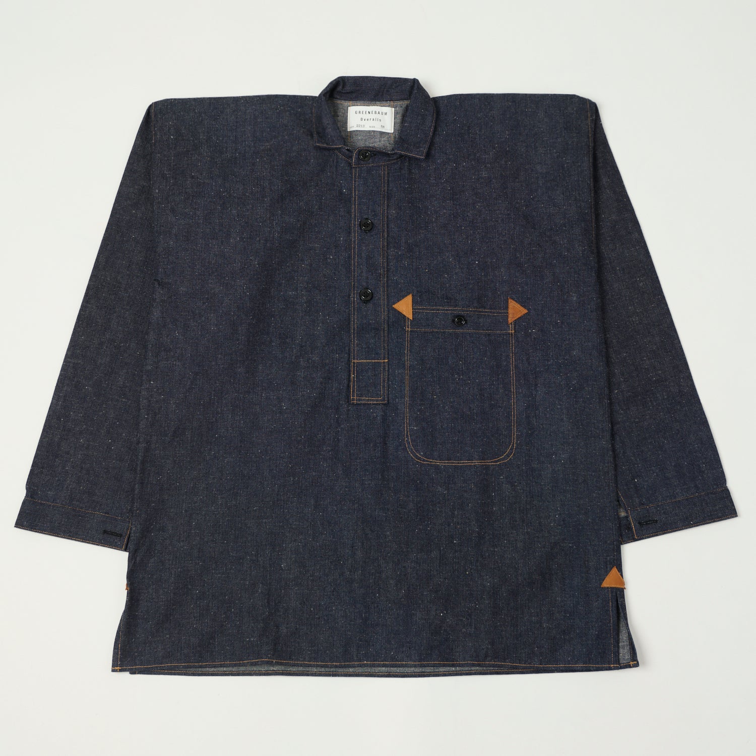 Warehouse & Co 2213 'Greenebaum' 1880s Heavy Leather Bound Jacket - Indigo Denim