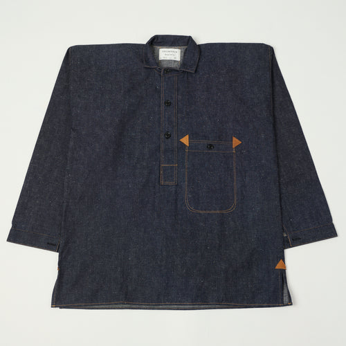 Warehouse & Co 2213 'Greenebaum' 1880s Heavy Leather Bound Jacket - Indigo Denim