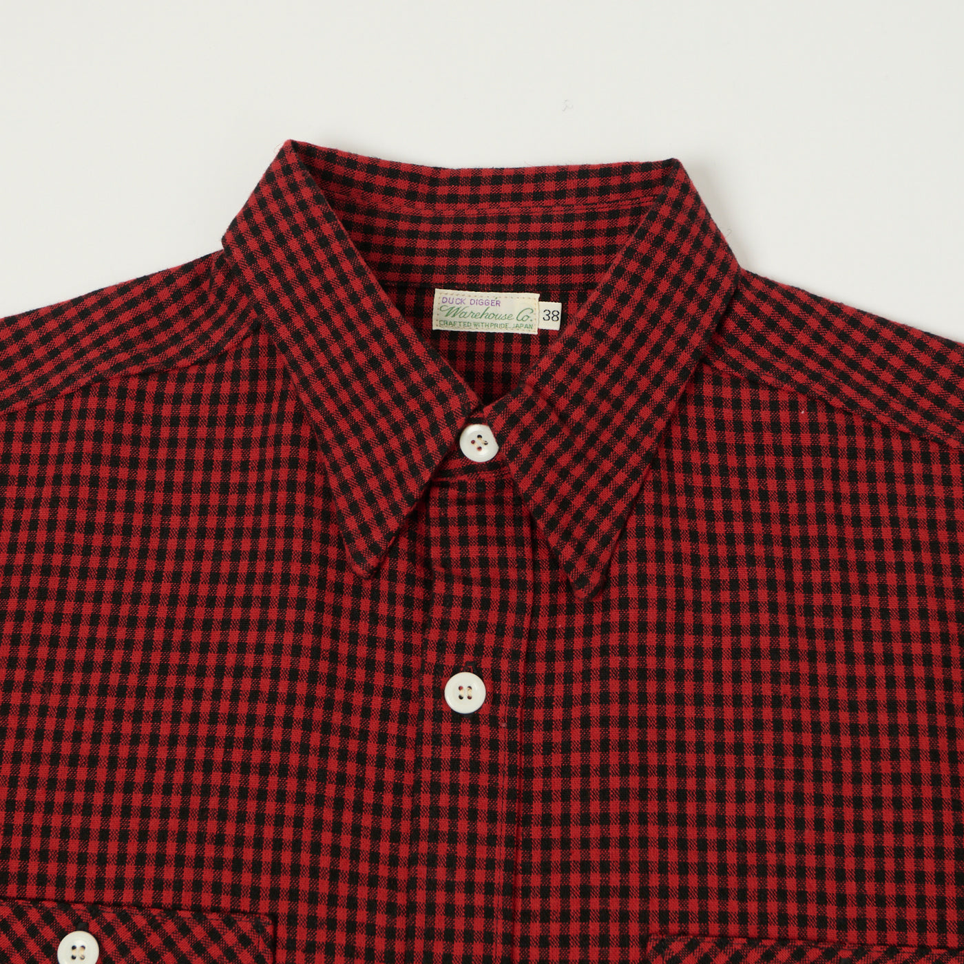 Warehouse & Co 3055 Duck Digger Gingham Work Shirt - Red