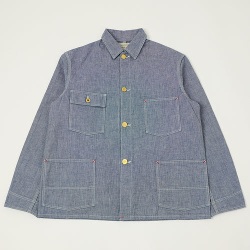 Warehouse & Co 2195 Pincheck Coverall - Indigo