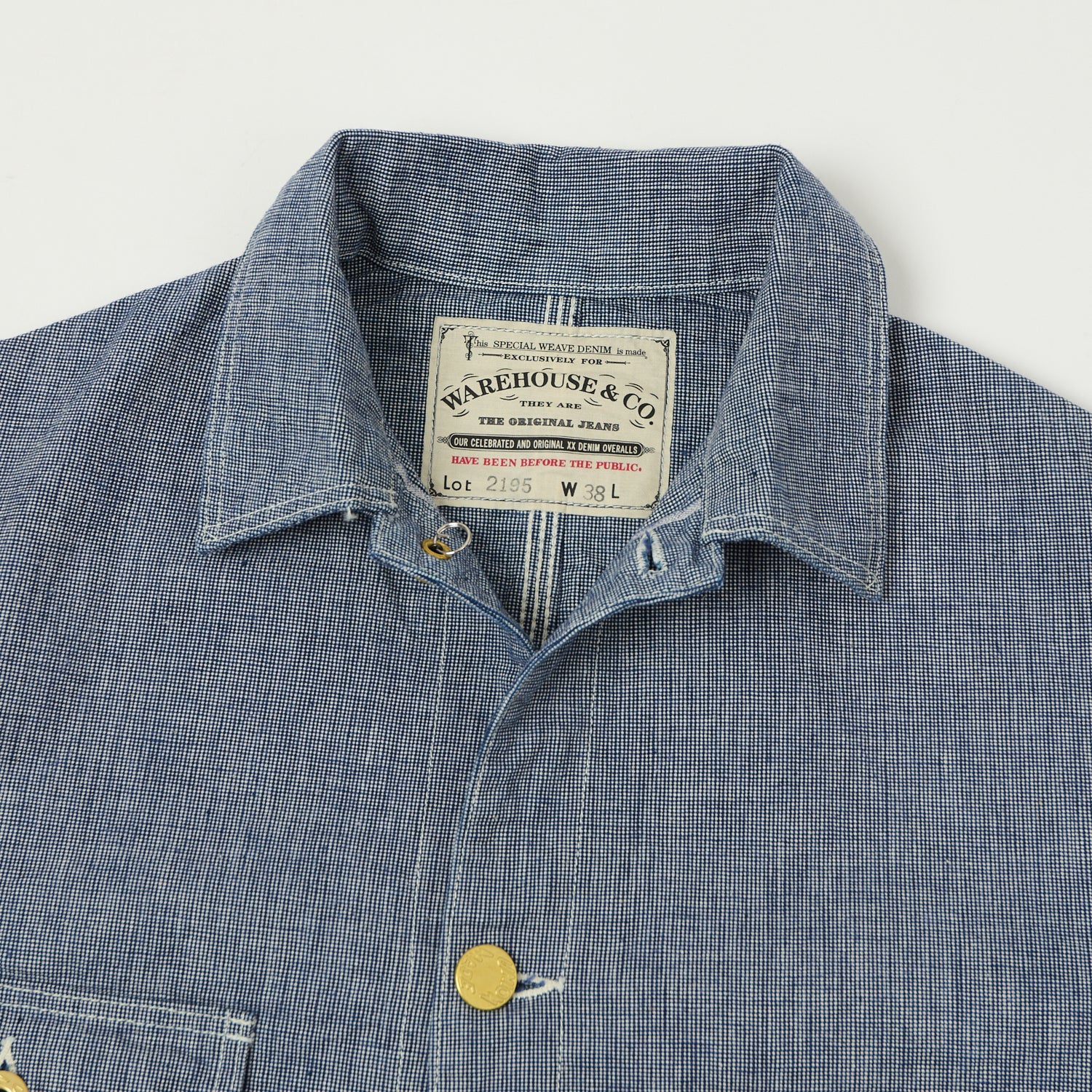 Warehouse & Co 2195 Pincheck Coverall - Indigo