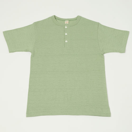 Warehouse & Co 4601 Henley T-Shirt - Pale Green