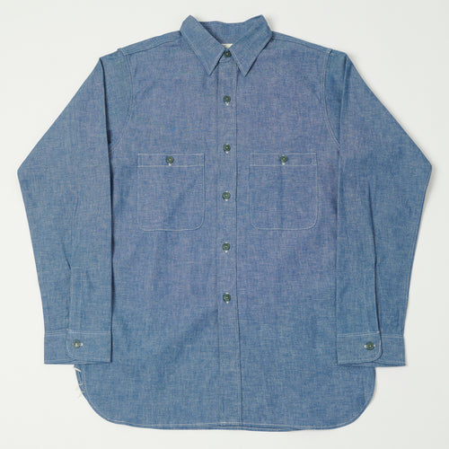 Warehouse & Co 3044 Duck Digger U.S. Navy Chambray Shirt - Sax