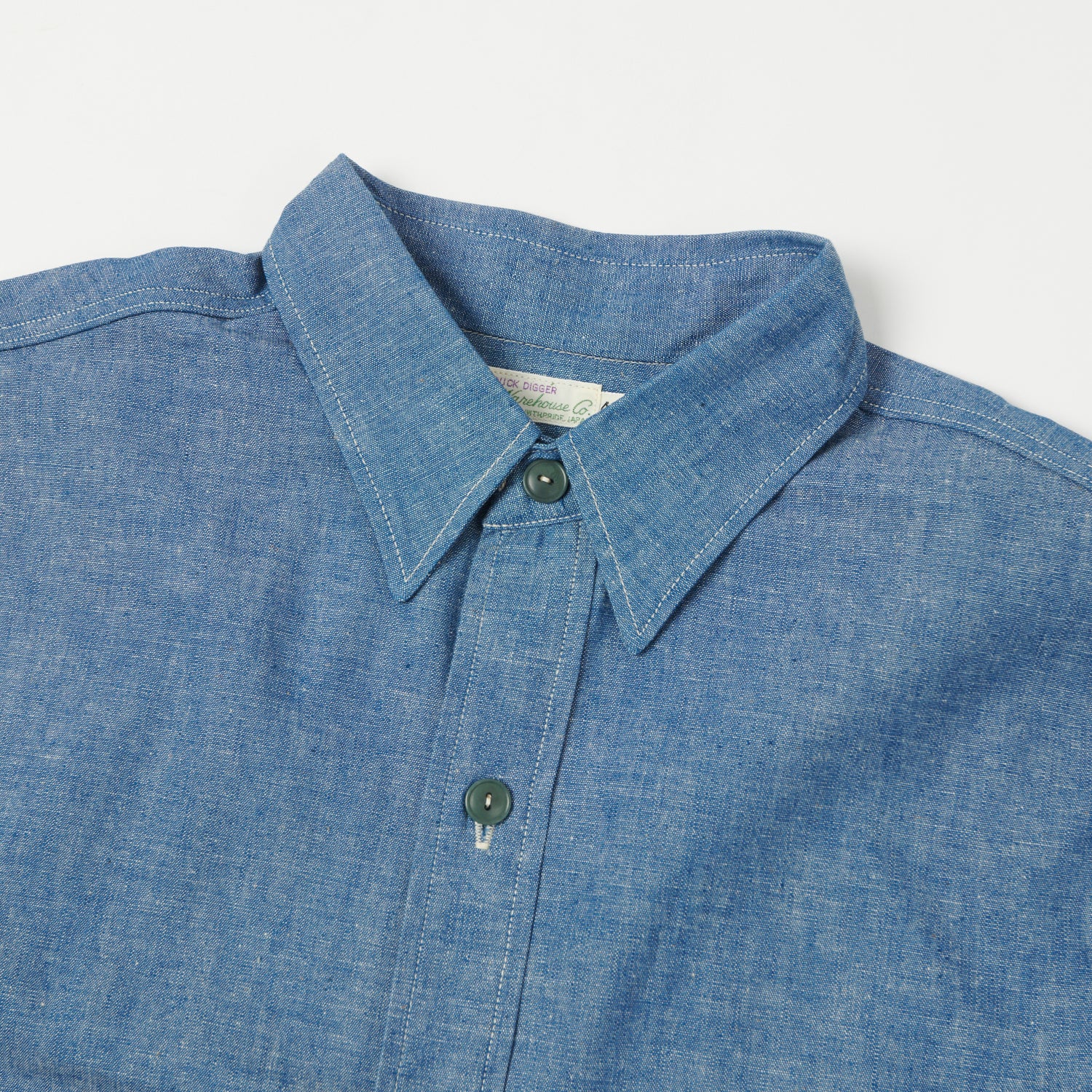 Warehouse & Co 3044 Duck Digger U.S. Navy Chambray Shirt - Sax