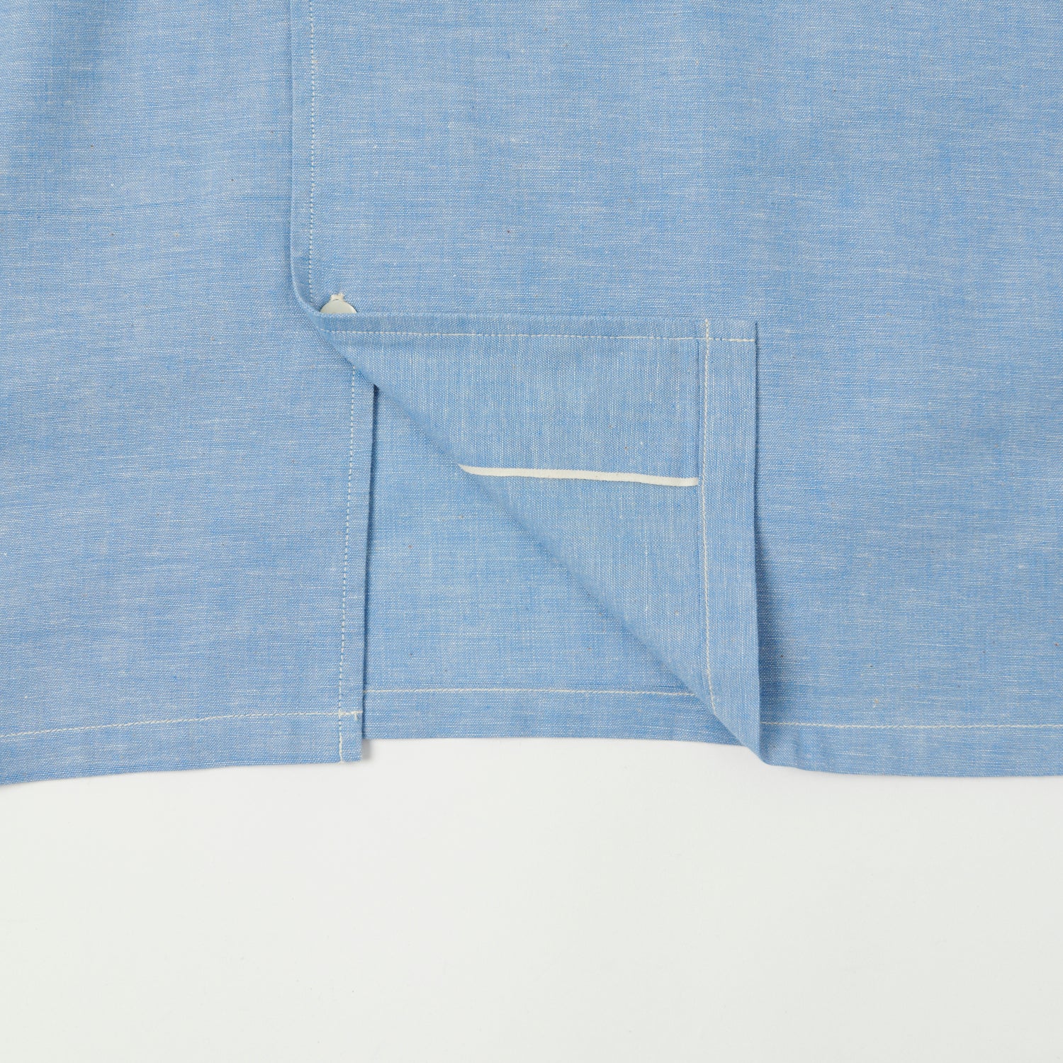 Warehouse & Co 3091 Duck Digger Open Collar Chambray Shirt - Sax