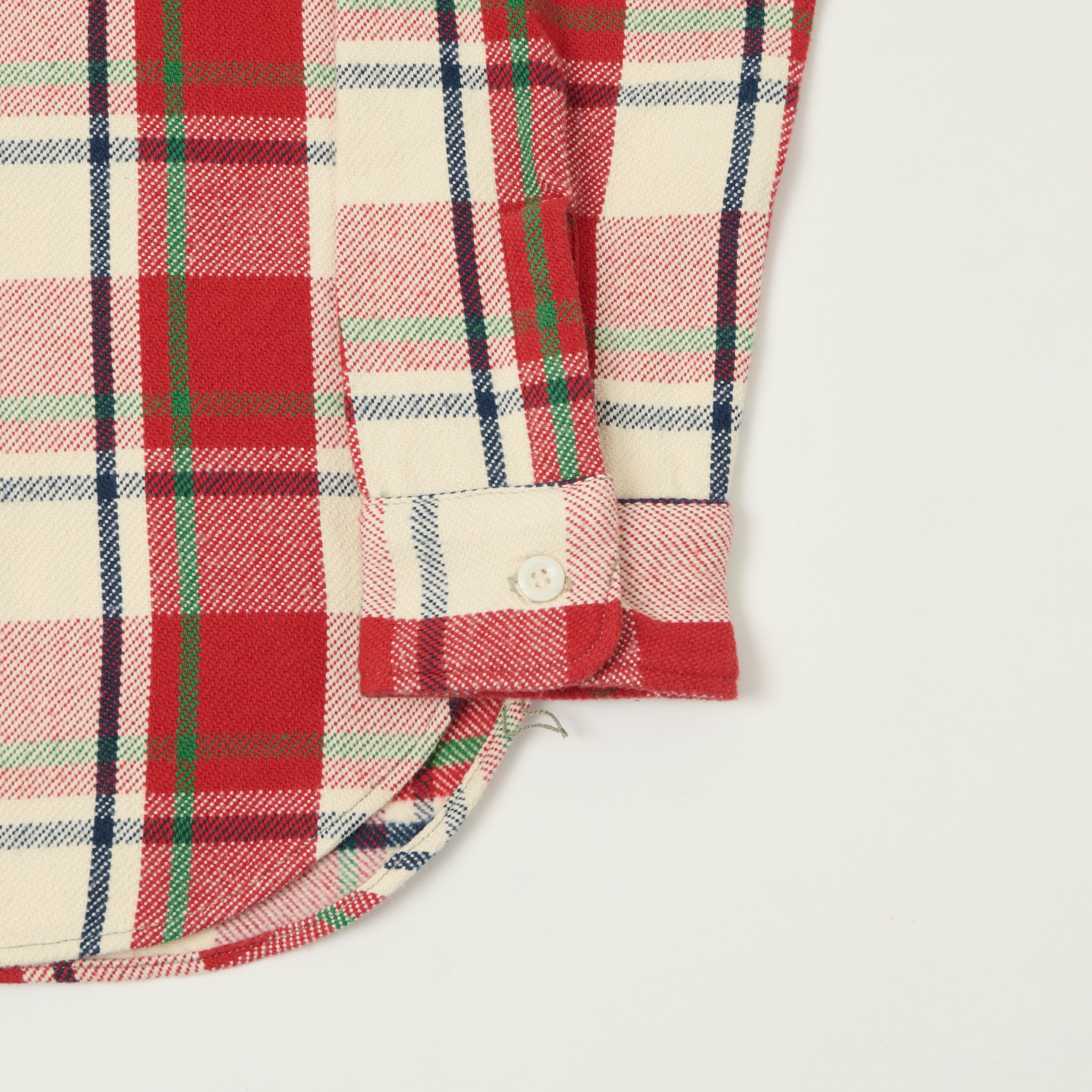 Warehouse & Co 3104 Plaid Flannel Shirt - Red/Off White