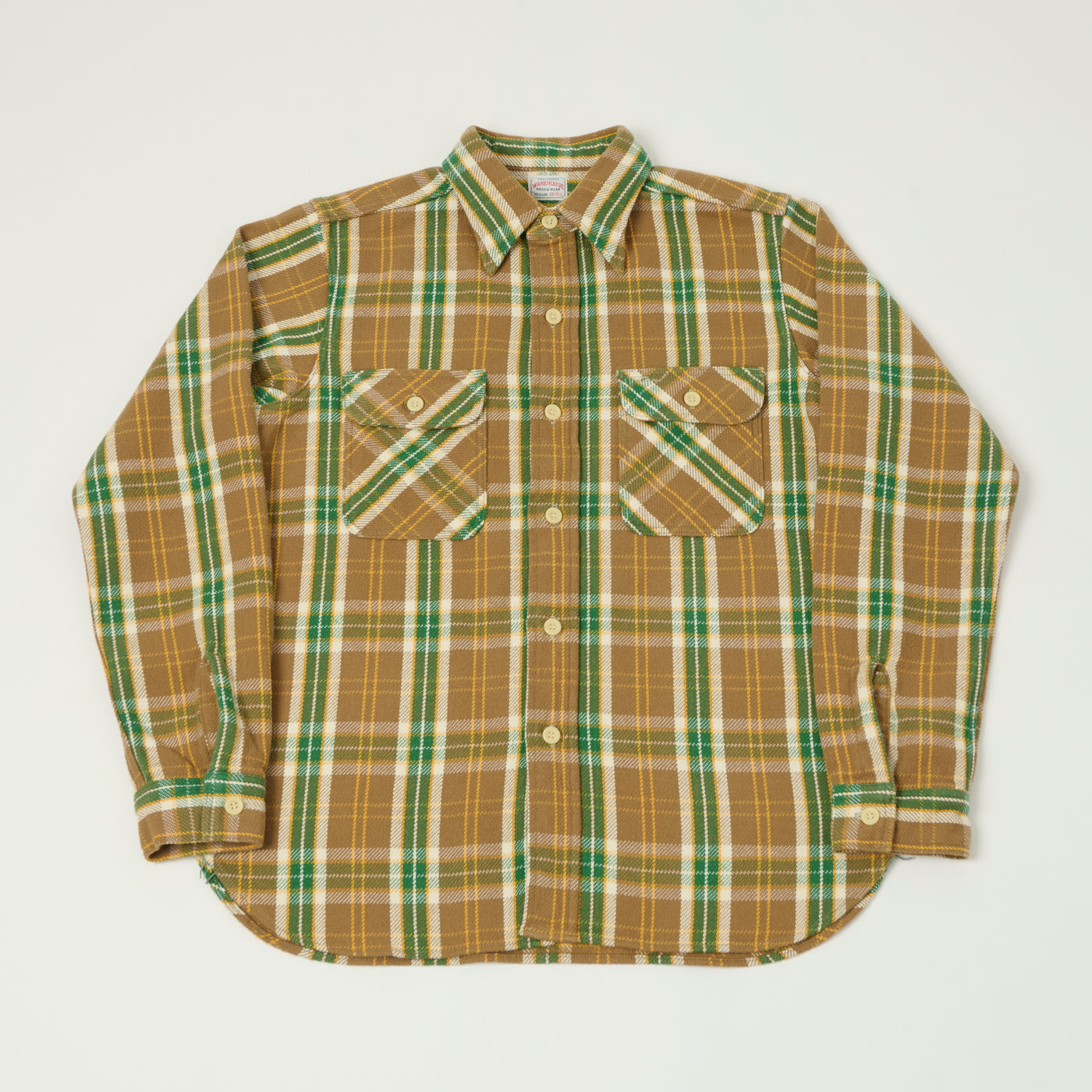 Warehouse & Co 3104 Plaid Flannel Shirt - Brown/Ivory