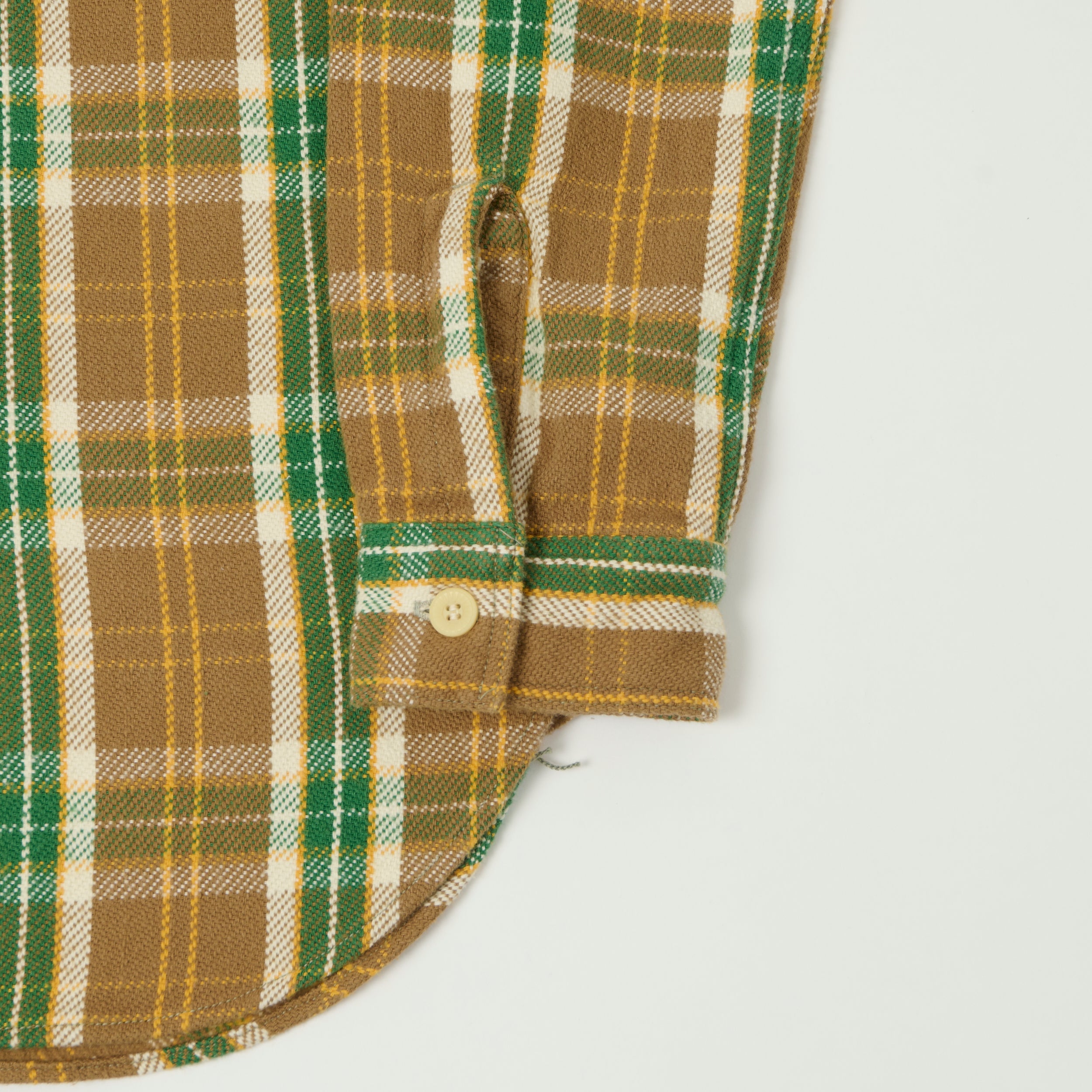 Warehouse & Co 3104 Plaid Flannel Shirt - Brown/Ivory