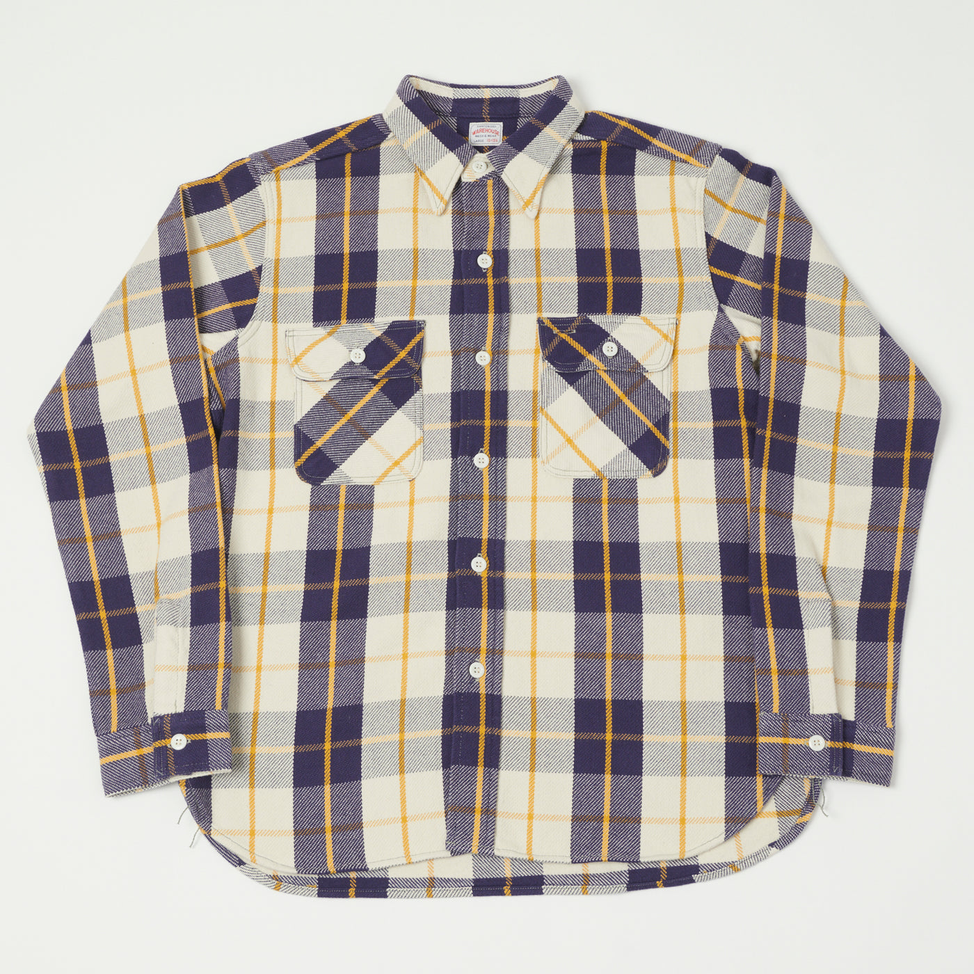 Warehouse & Co 3104 Plaid Flannel Shirt - Navy/Yellow