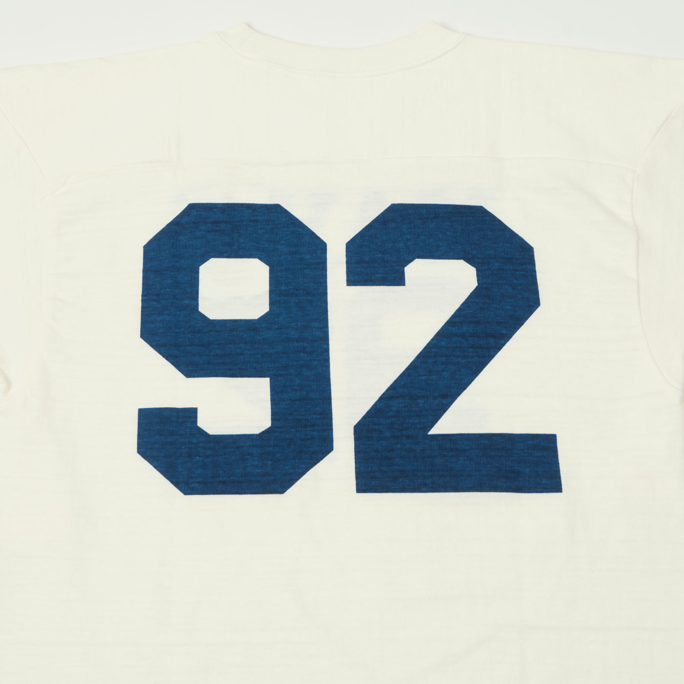 Warehouse & Co 4063 'Navy 92' 3/4 Sleeve Football T-Shirt - Off White