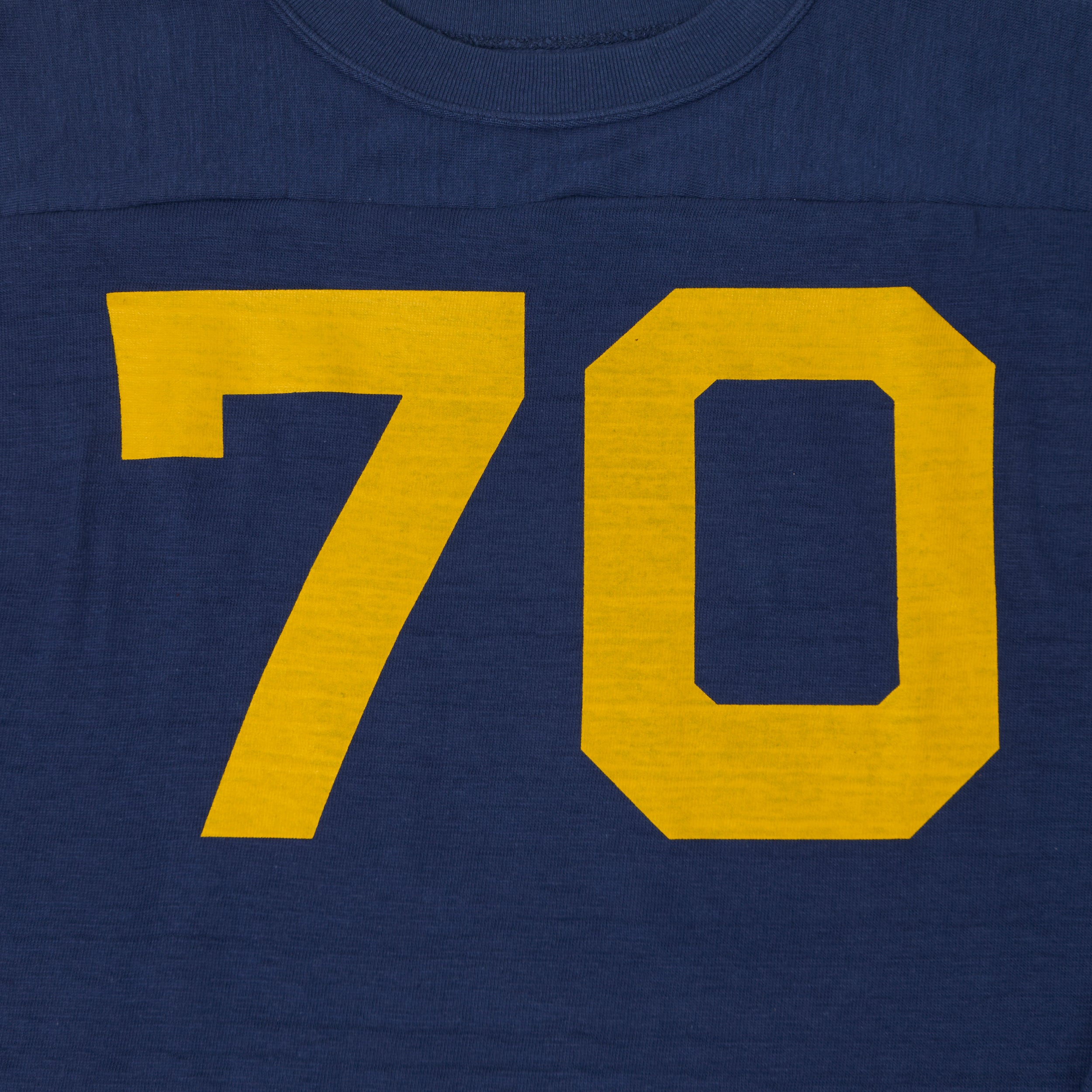 Warehouse & Co 4063 'No. 70' 3/4 Sleeve Football Tee - Navy