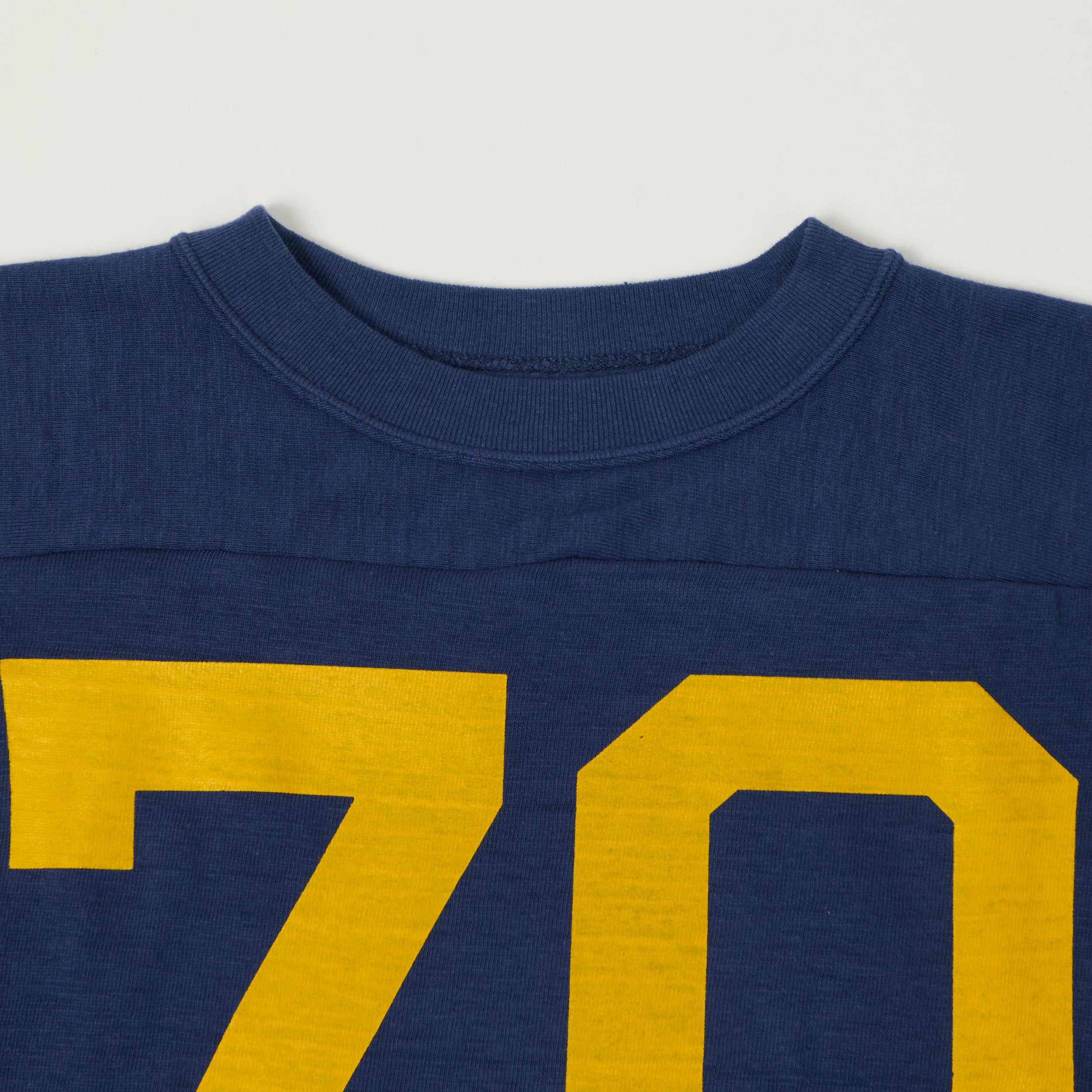 Warehouse & Co 4063 'No. 70' 3/4 Sleeve Football Tee - Navy