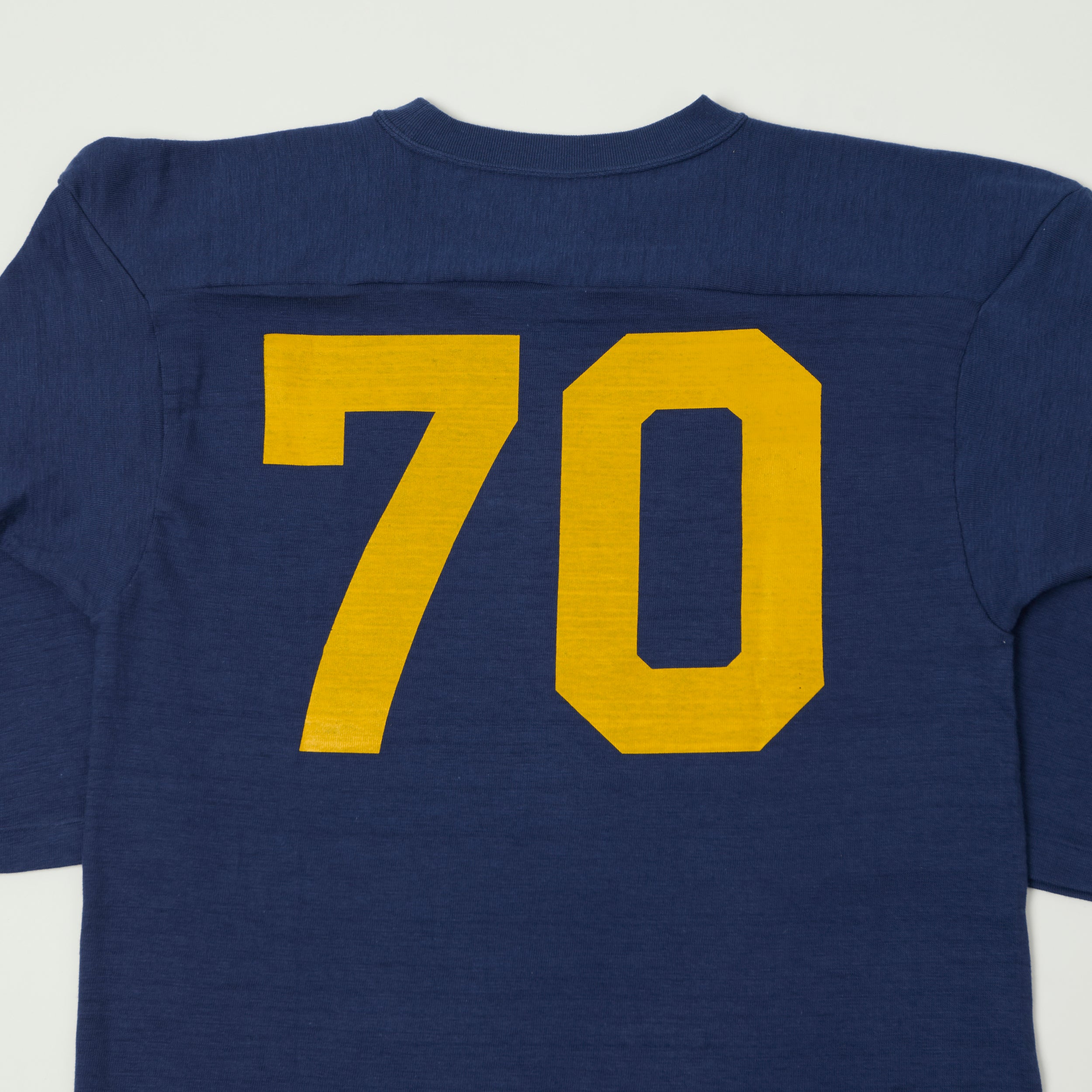 Warehouse & Co 4063 'No. 70' 3/4 Sleeve Football Tee - Navy