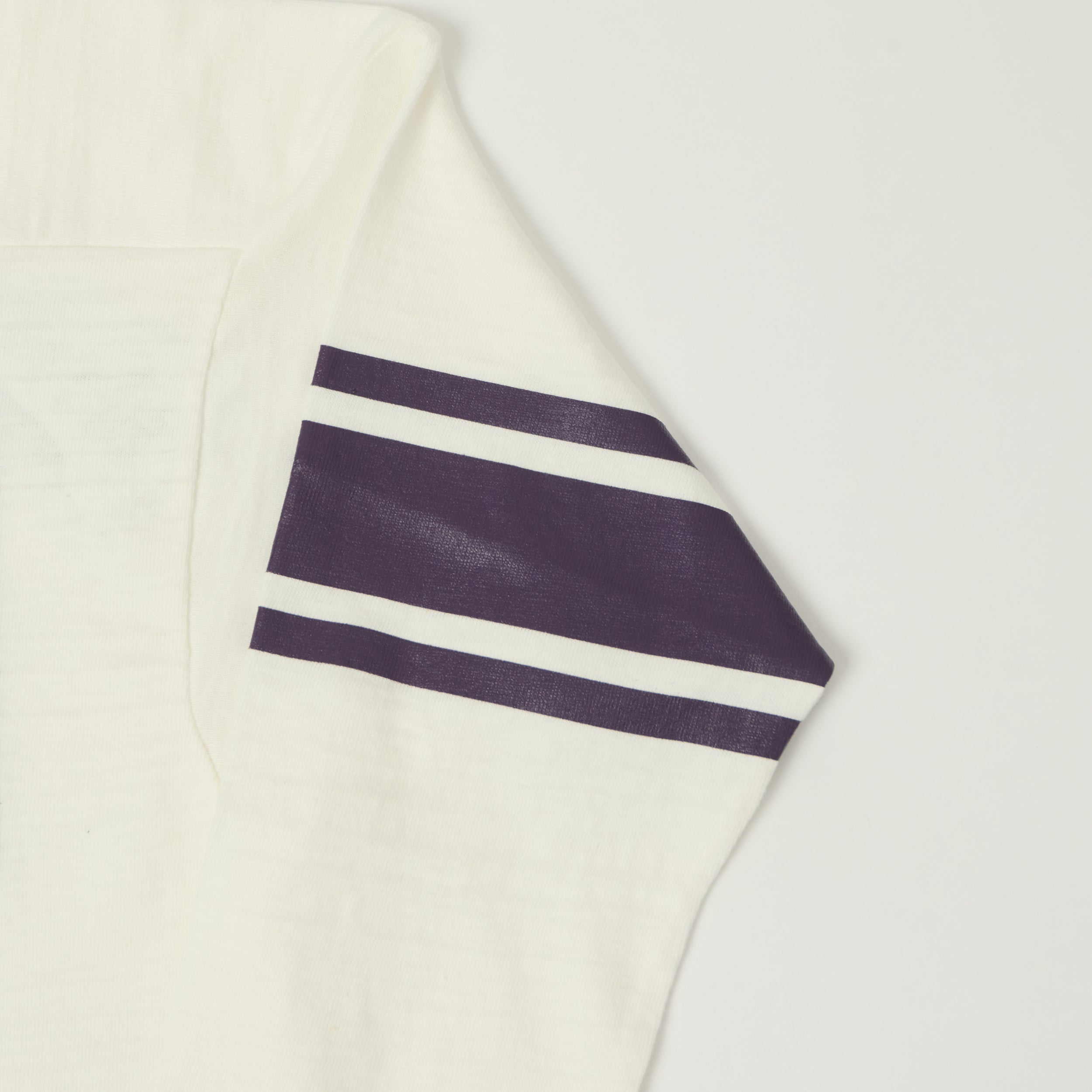 Warehouse & Co 4063 'No. 70' 3/4 Sleeve Football Tee - Off White