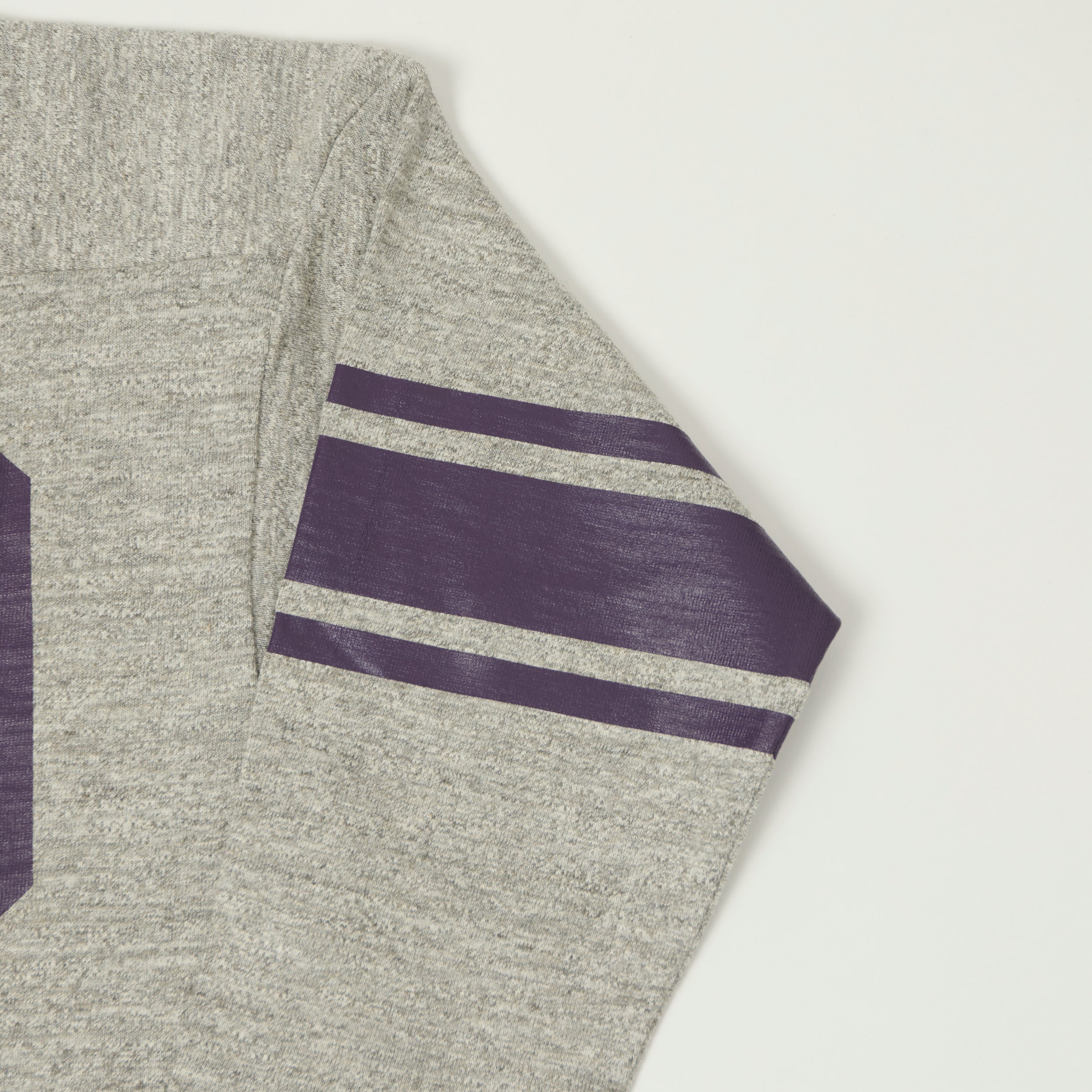Warehouse & Co 4063 'No. 70' 3/4 Sleeve Football Tee - Heather Grey