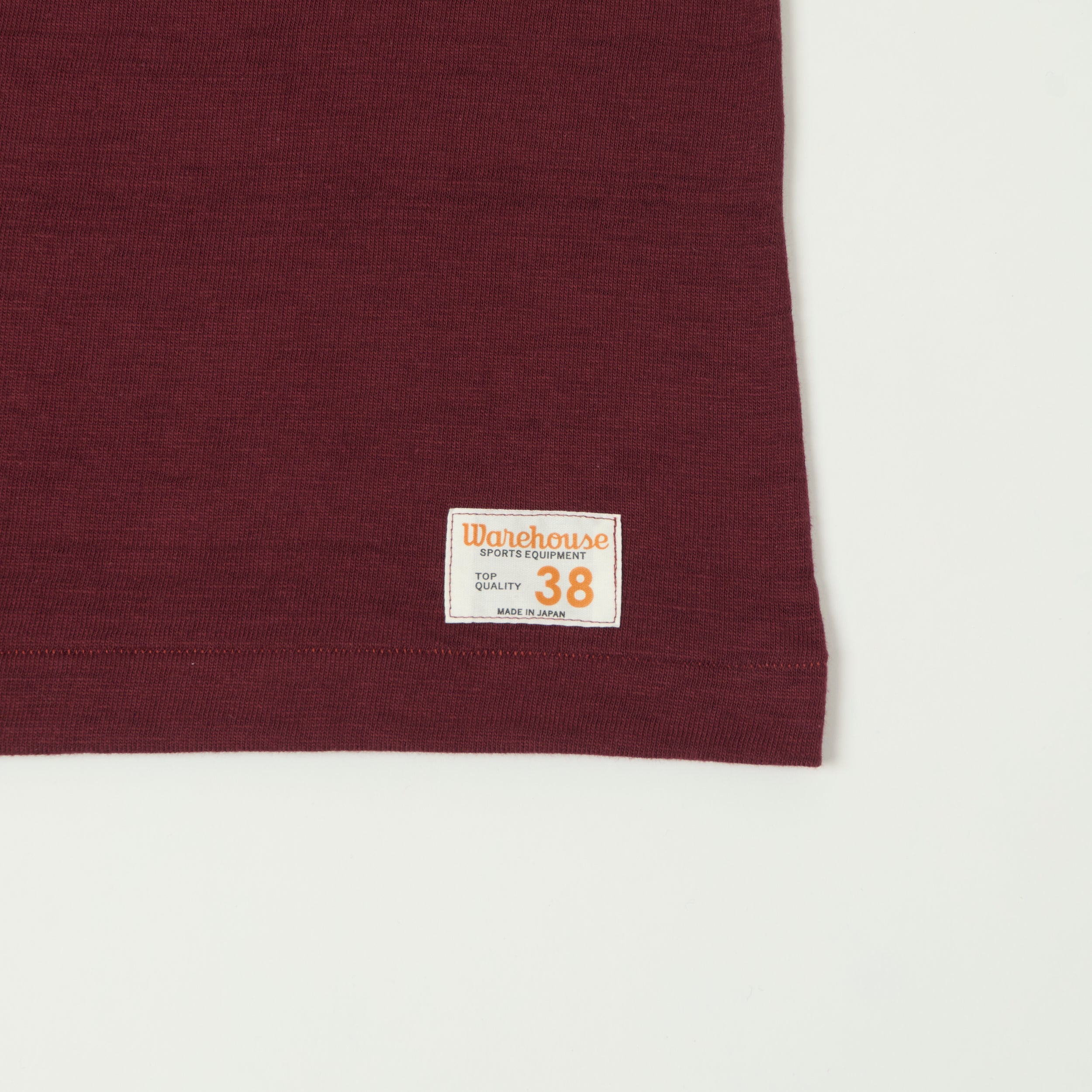 Warehouse & Co 4063 'No. 70' 3/4 Sleeve Football Tee - Bordeaux