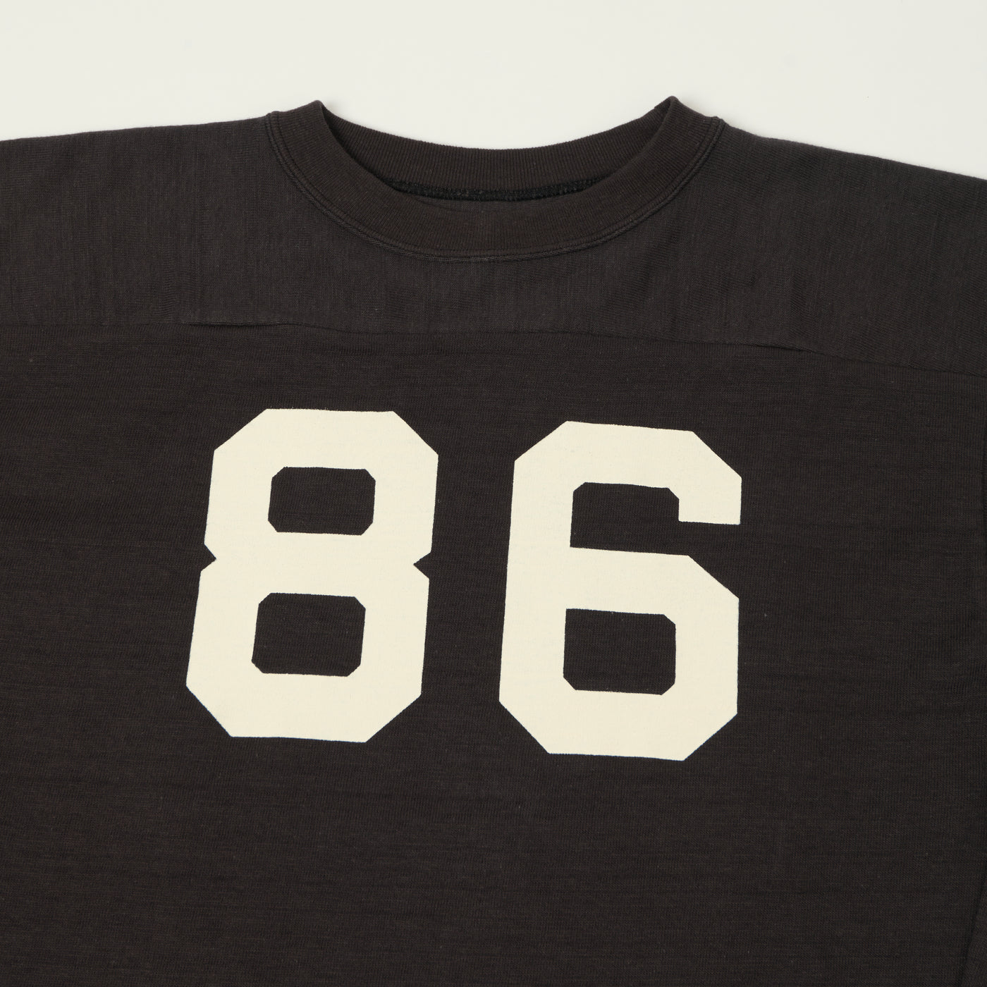 Warehouse & Co 4063 'No. 86' 3/4 Sleeve Football Tee - Black