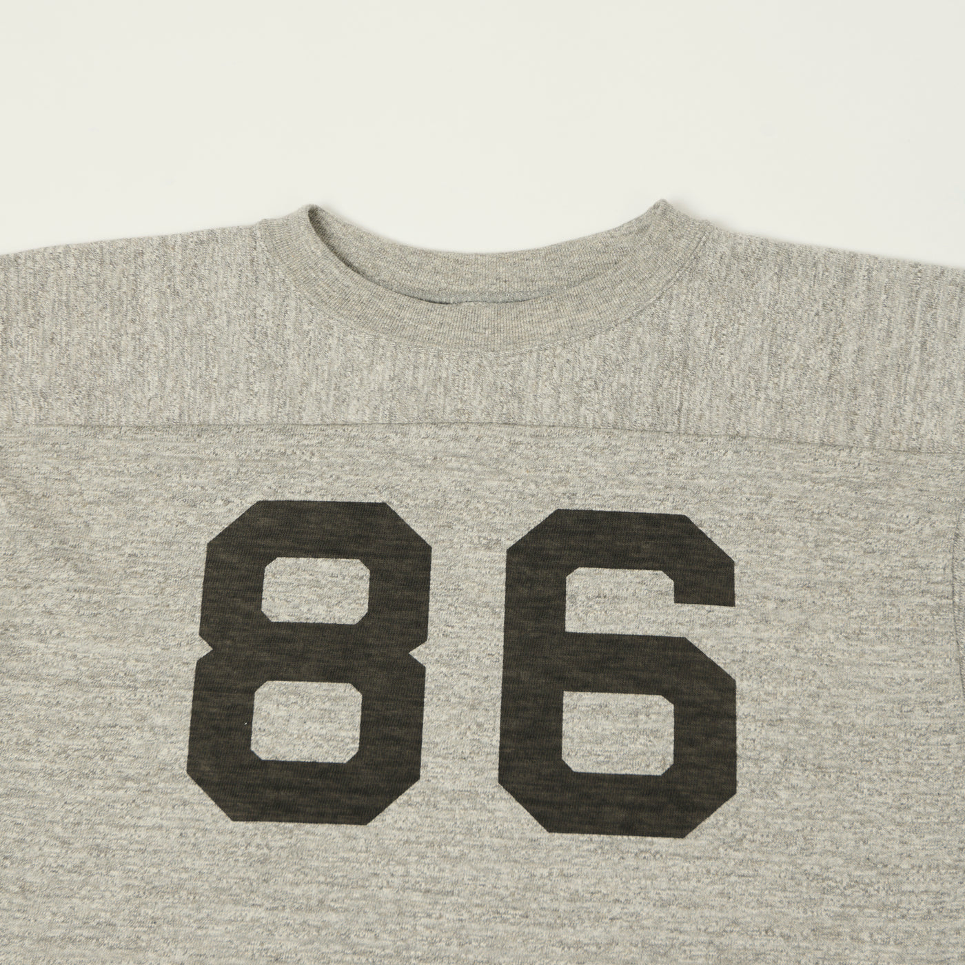Warehouse & Co 4063 'No. 86' 3/4 Sleeve Football Tee - Heather Grey
