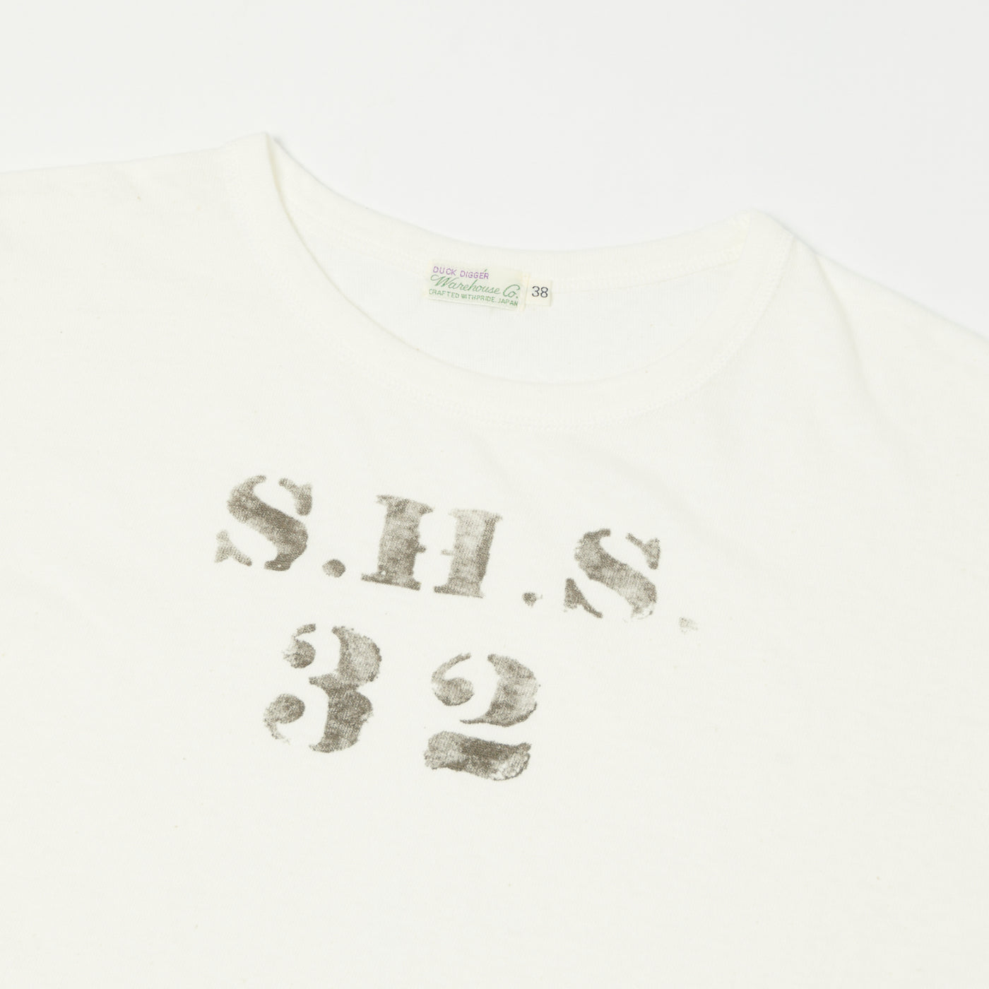 Warehouse & Co 4091 Duck Digger 'SHS' Skivvy T-Shirt - Off White