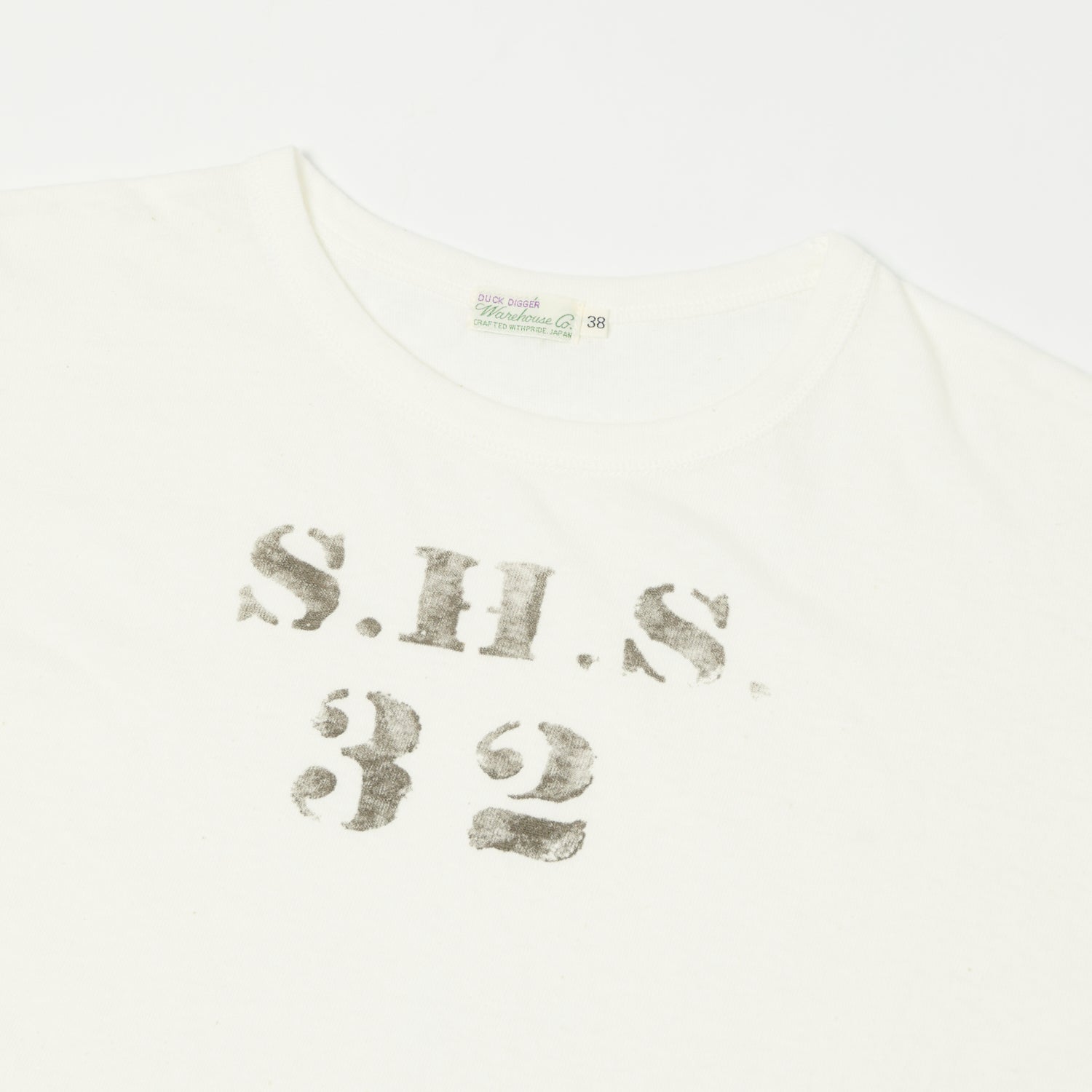 Warehouse & Co 4091 Duck Digger 'SHS' Skivvy T-Shirt - Off White