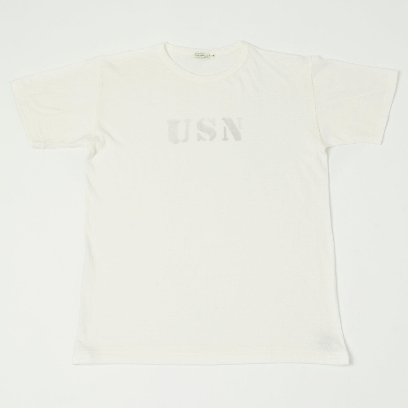 Warehouse & Co 4091 Duck Digger 'USN' Skivvy T-Shirt - Off White