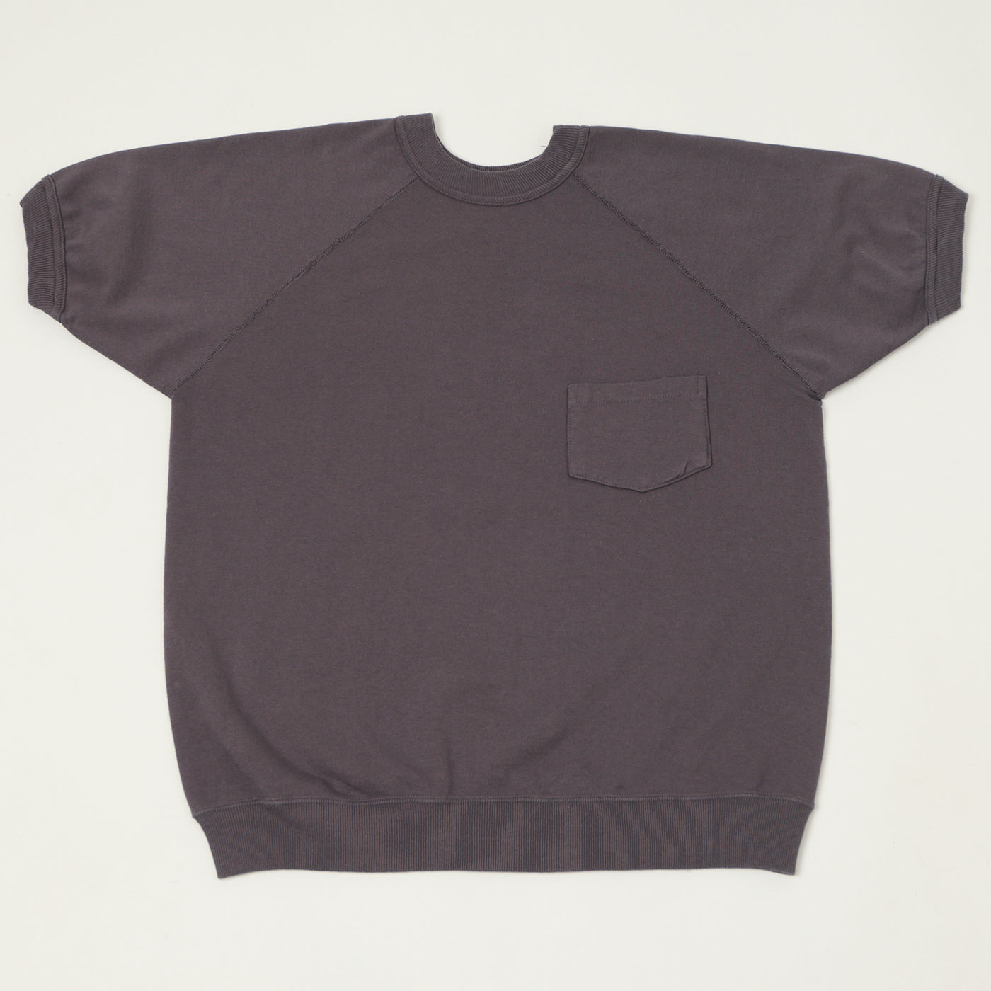 Warehouse & Co 4105 Short Sleeve Pocket Sweatshirt - Navy