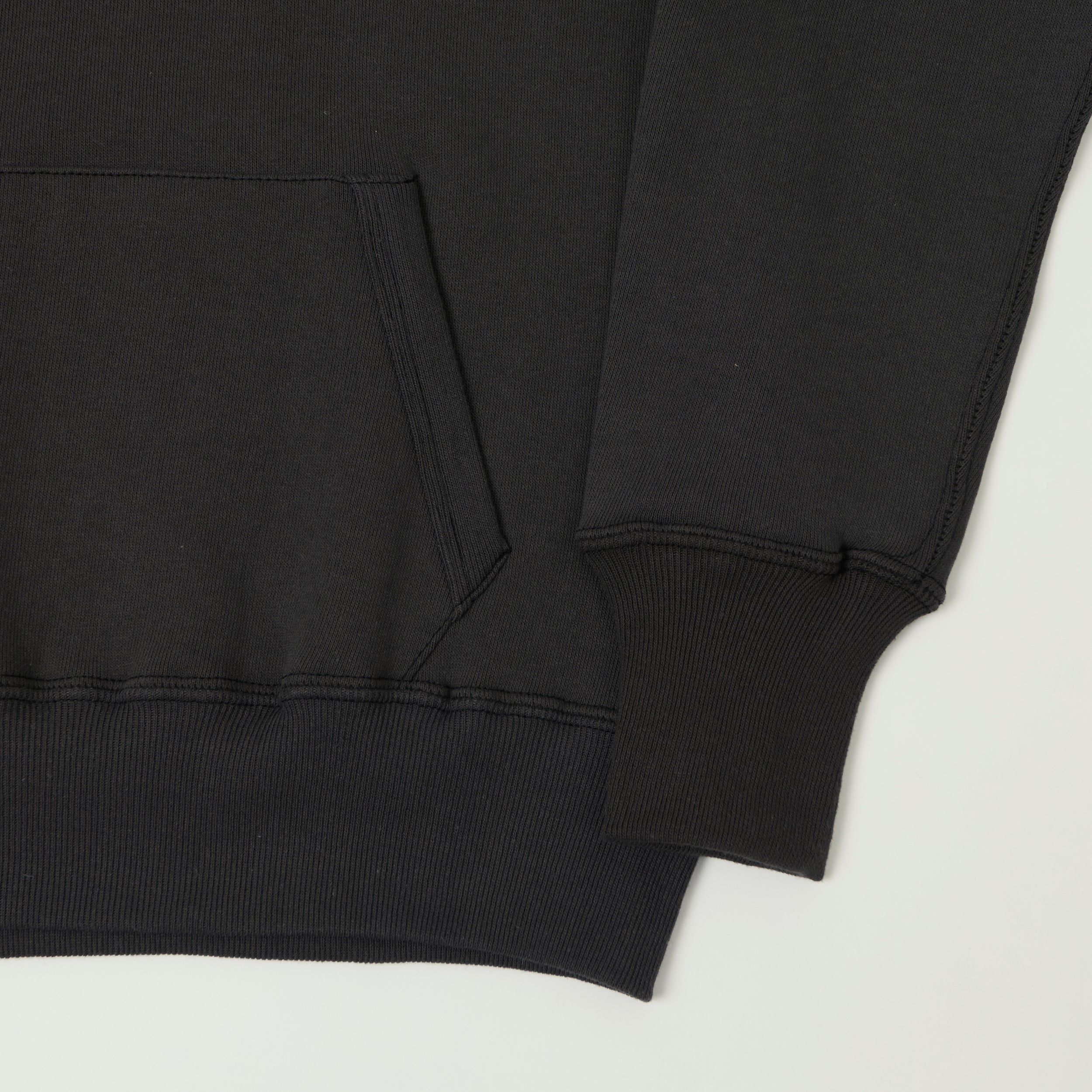 Warehouse & Co 450 'No 32' Two Needle Hooded Sweatshirt - Black