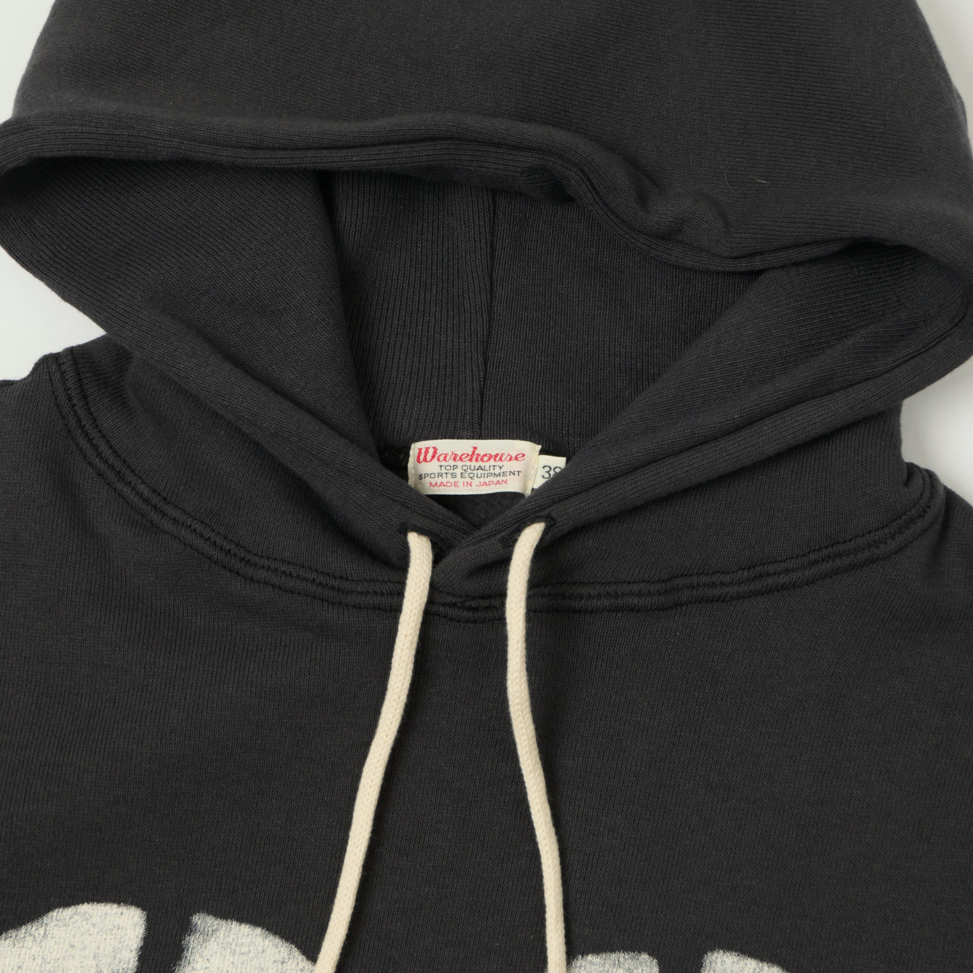 Warehouse & Co 450 'No 32' Two Needle Hooded Sweatshirt - Black