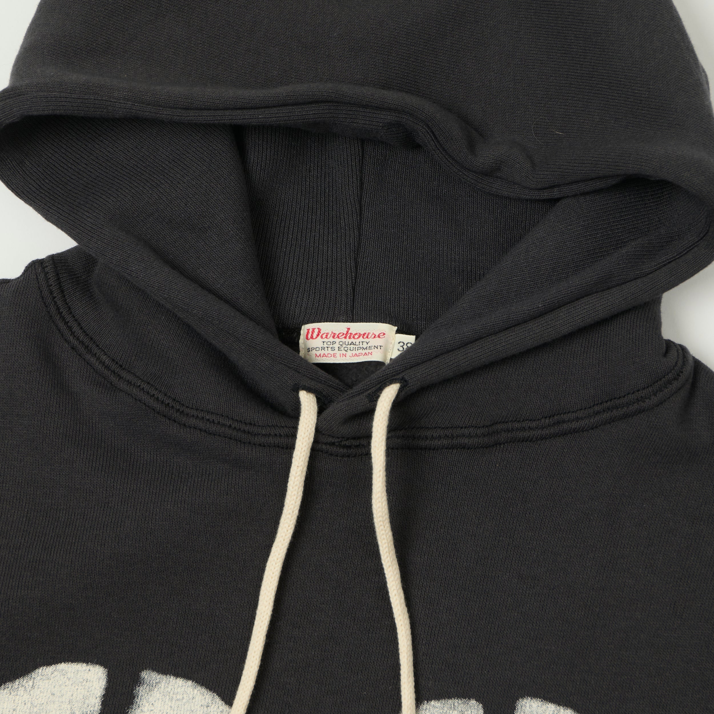 Warehouse & Co 450 'No 32' Two Needle Hooded Sweatshirt - Black