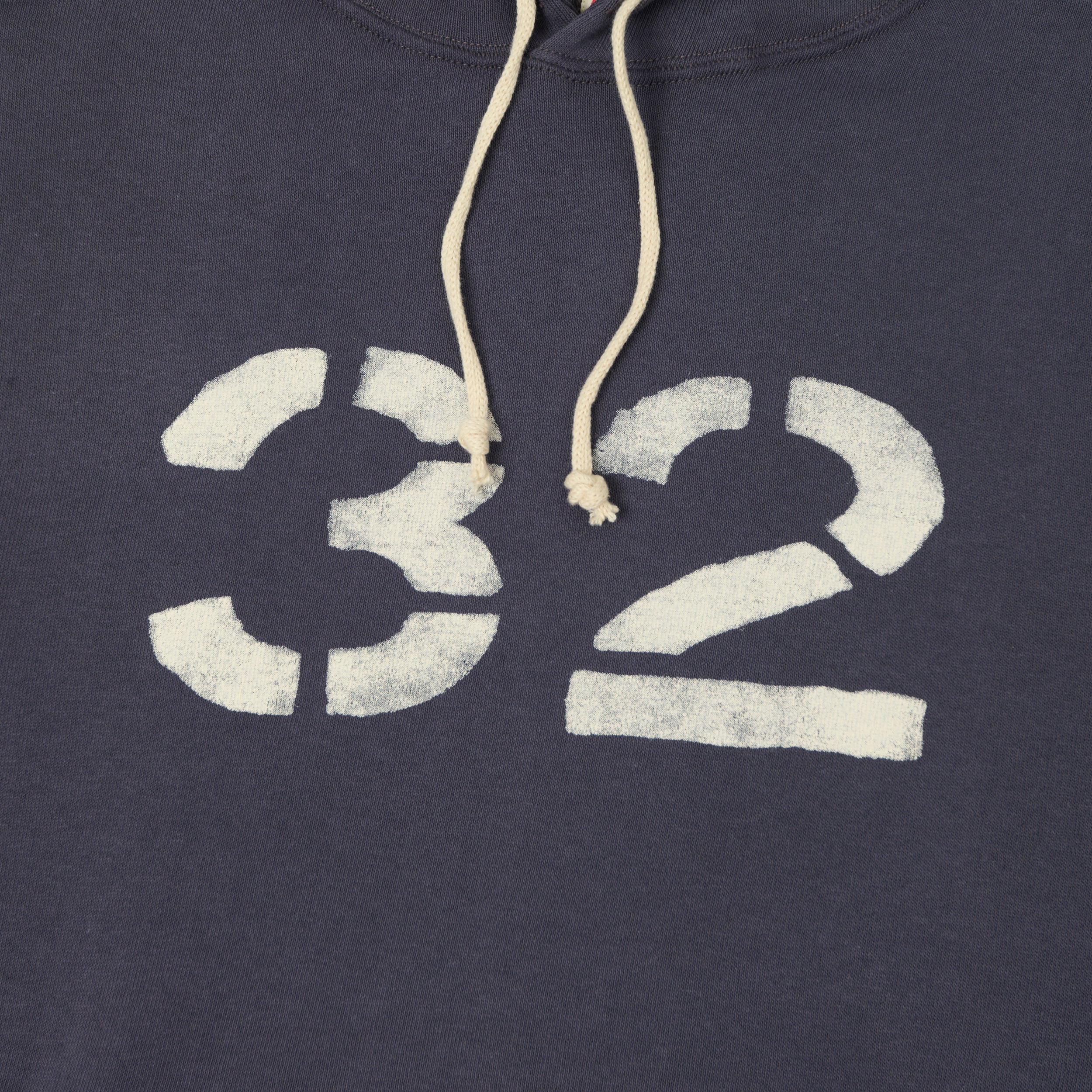 Warehouse & Co 450 'No 32' Two Needle Hooded Sweatshirt - Navy