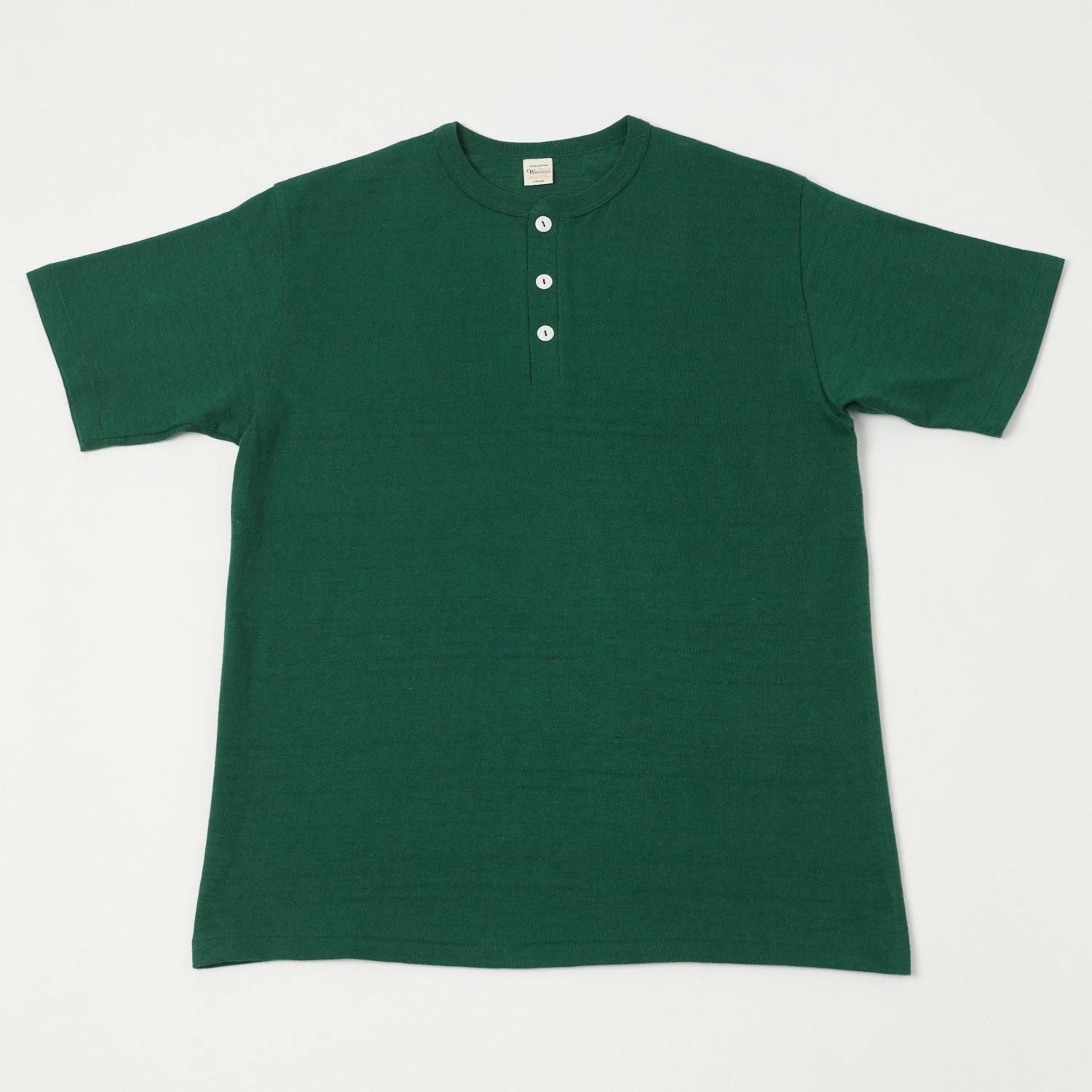 Warehouse & Co 4601 Henley T-Shirt - Dark Green