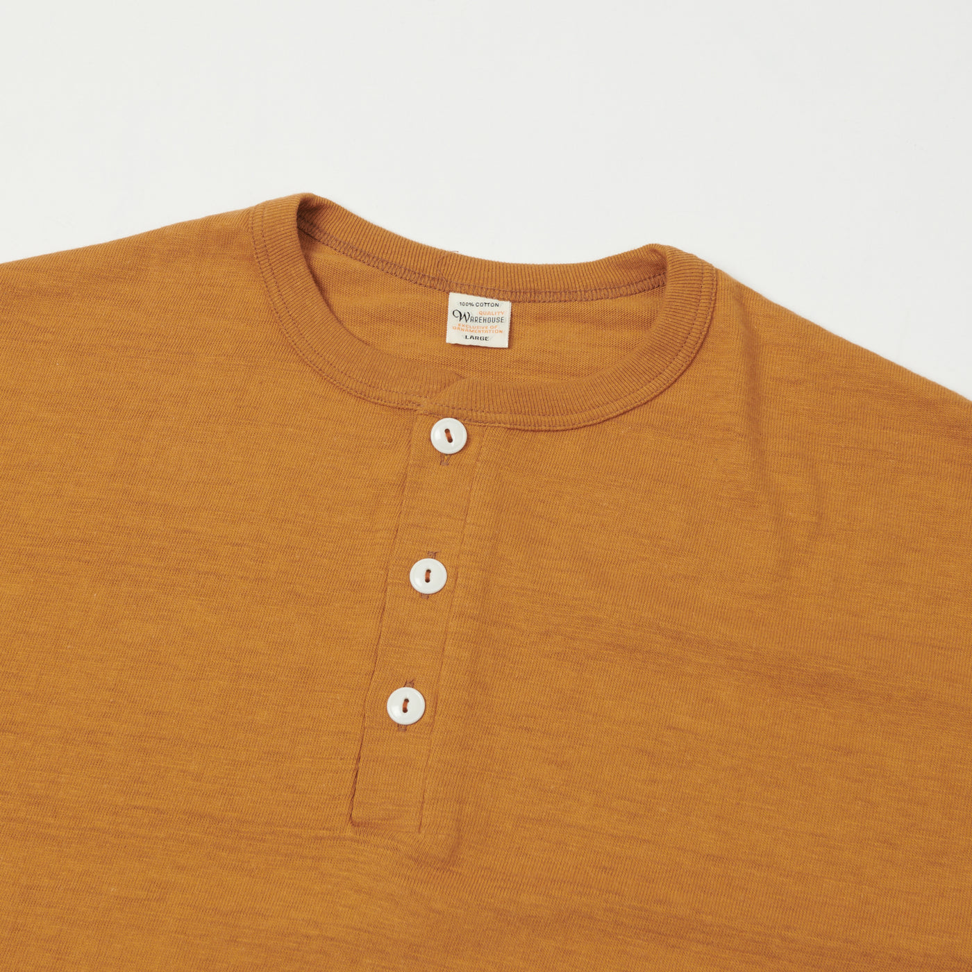 Warehouse & Co 4601 Henley T-Shirt - Dark Orange