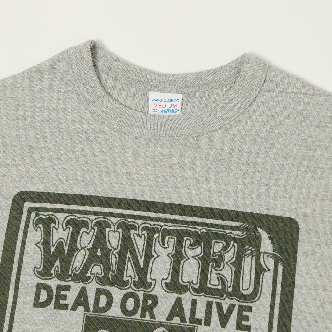 Warehouse & Co 4096 'Wanted' T-Shirt - Heather Grey