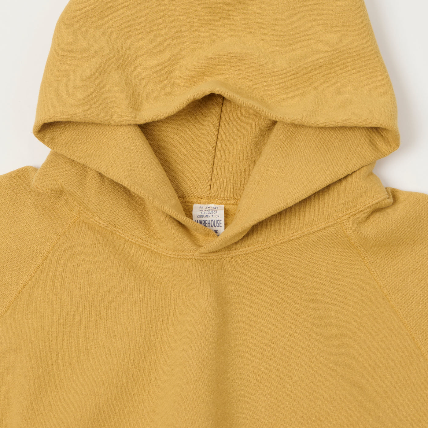 Warehouse & Co 462 Raglan Sleeve Hooded Sweatshirt - Mustard