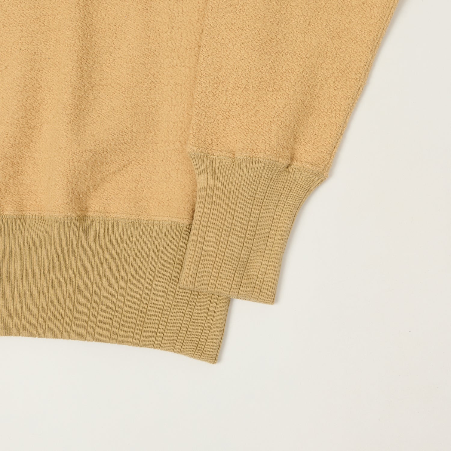 Warehouse & Co 479 Two Pocket Pile Sweatshirt - Beige