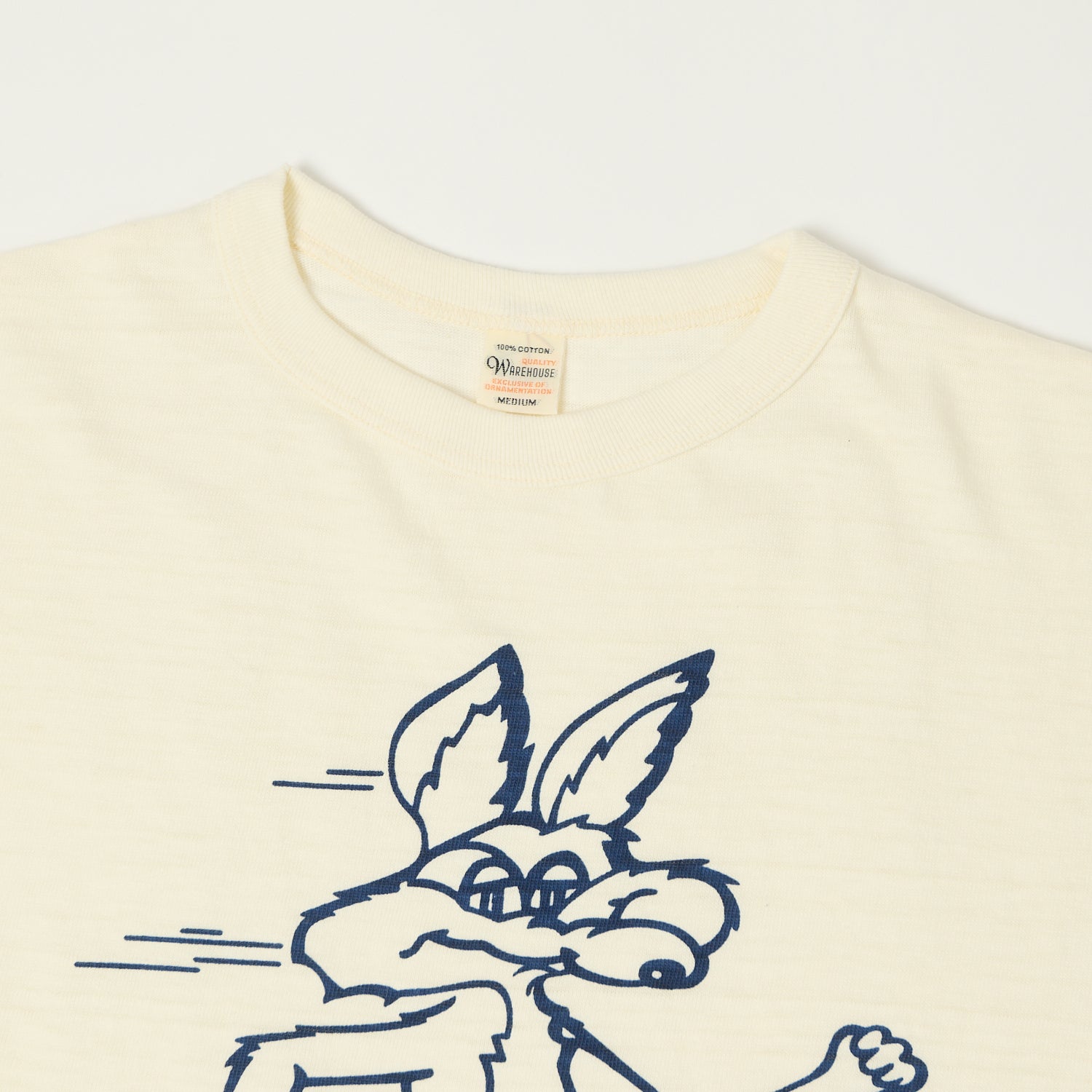 Warehouse & Co 4800 'Coyote'  Baseball T-Shirt - Cream/Navy