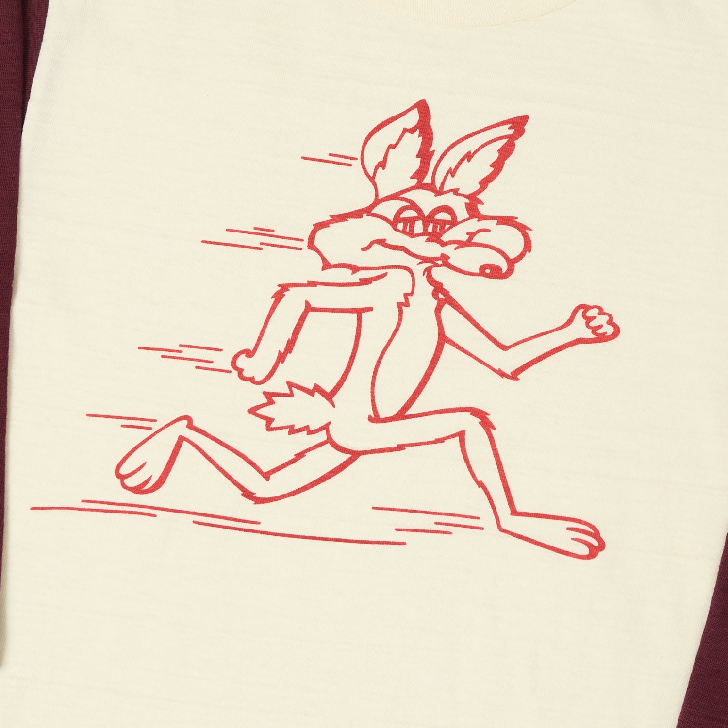 Warehouse & Co 4800 'Coyote' Baseball T-Shirt - Cream/Bordeaux