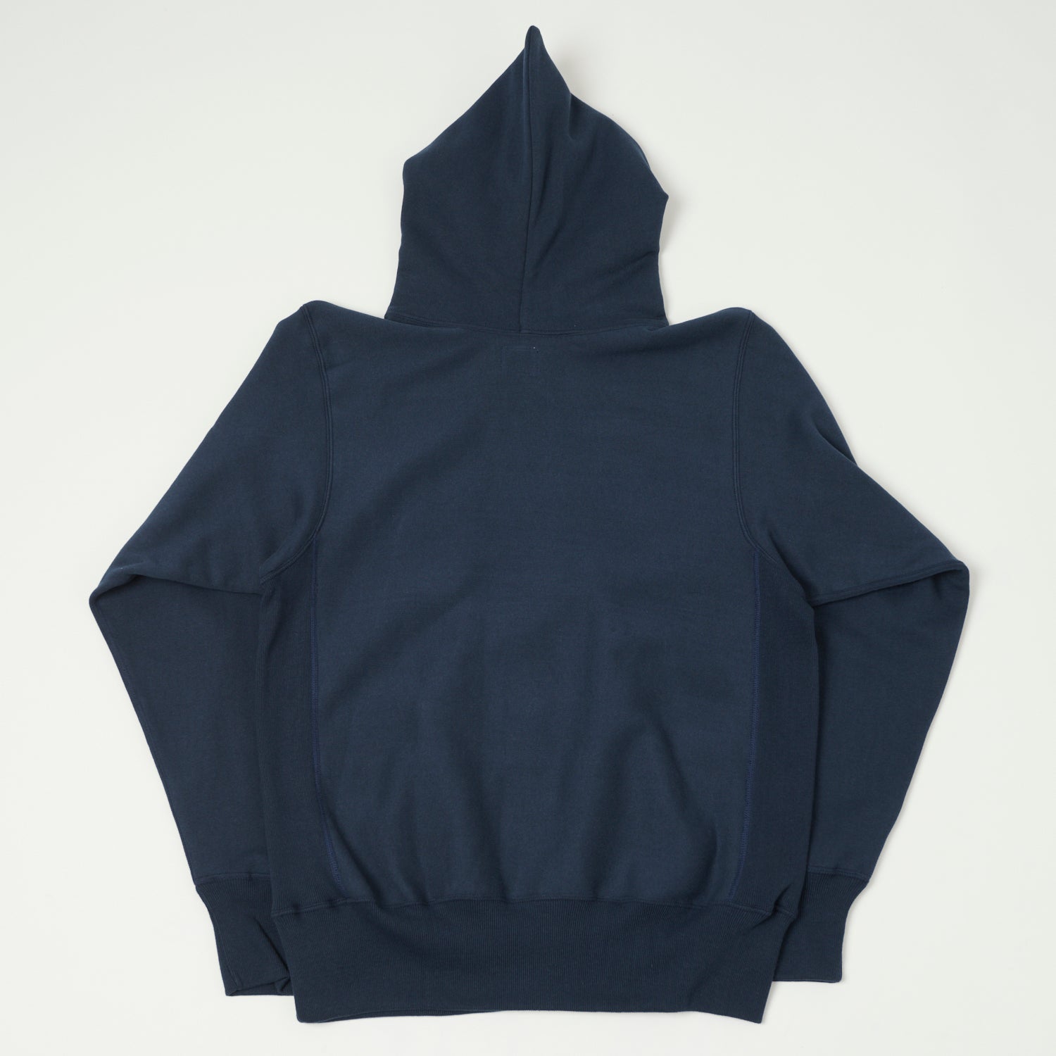 Warehouse & Co 484 Reverse Weave Hooded Sweatshirt - Navy