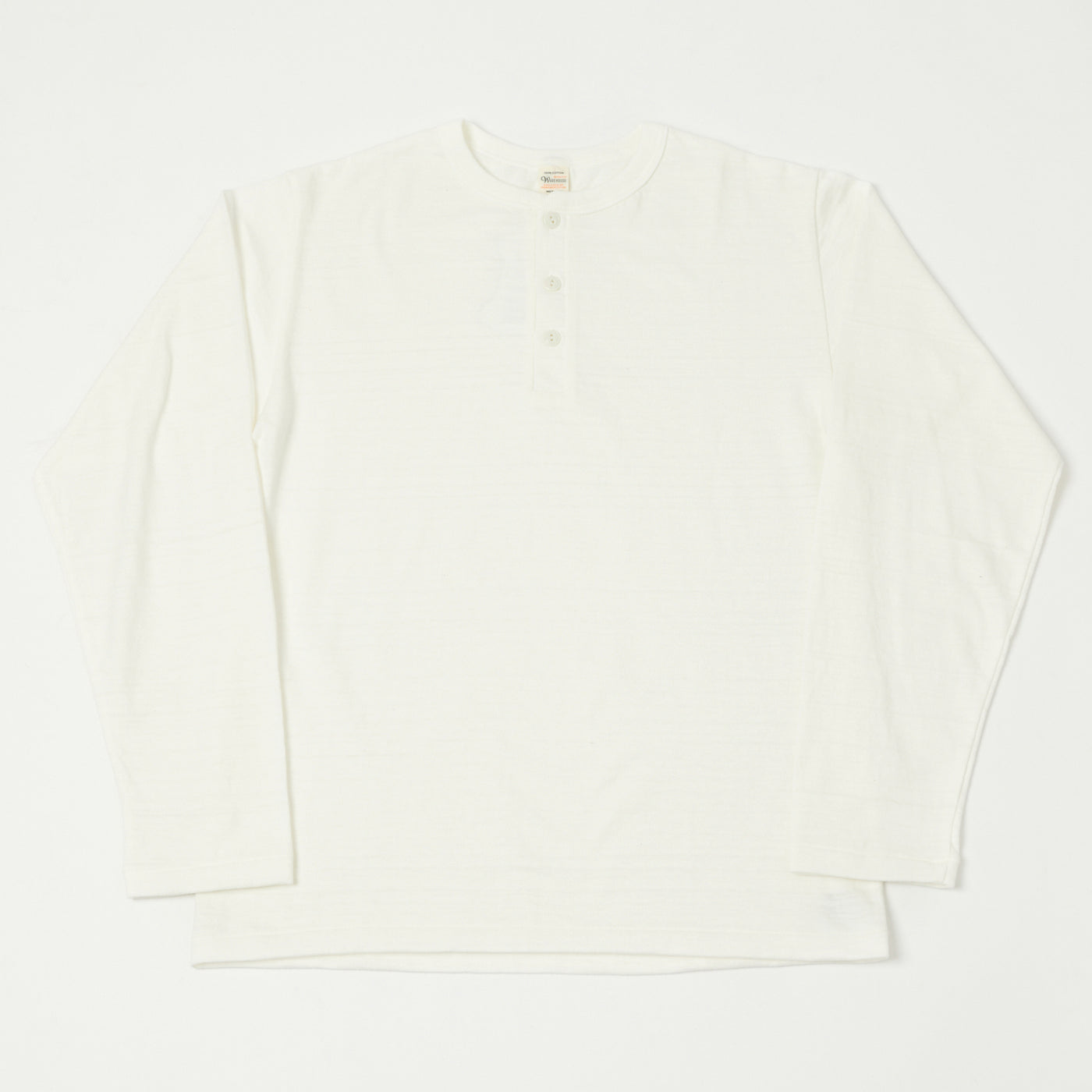 Warehouse & Co 5907 Long Sleeve Henley - Off White