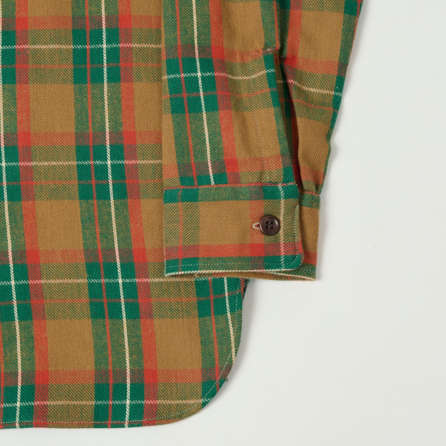 Warehouse & Co 3022 Duck Digger Plaid Flannel Shirt - Brown/Green