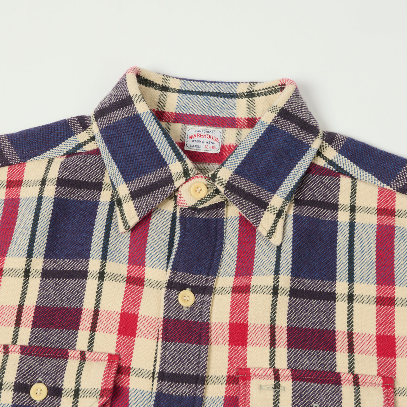 Warehouse & Co 3104 Plaid Flannel Shirt - Blue/Red