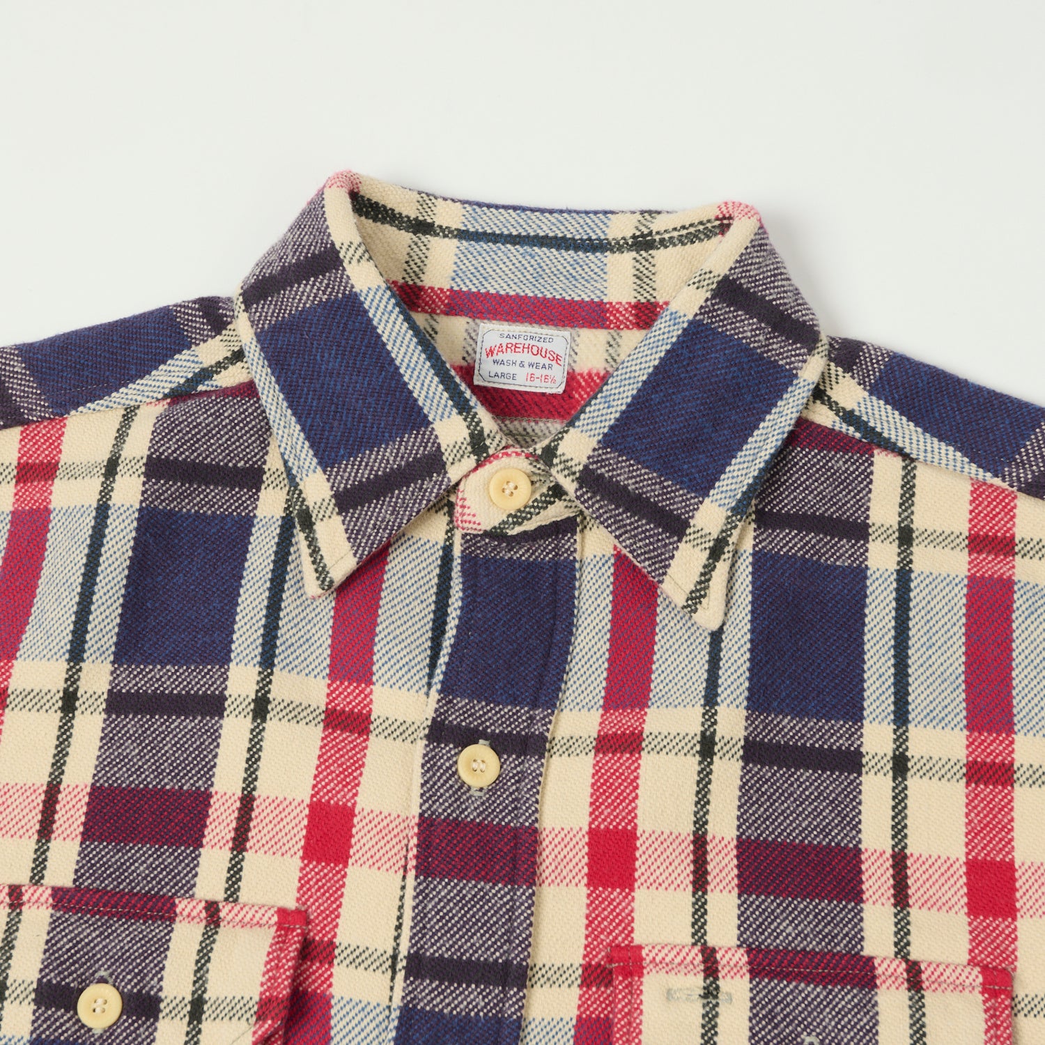 Warehouse & Co 3104 Plaid Flannel Shirt - Blue/Red
