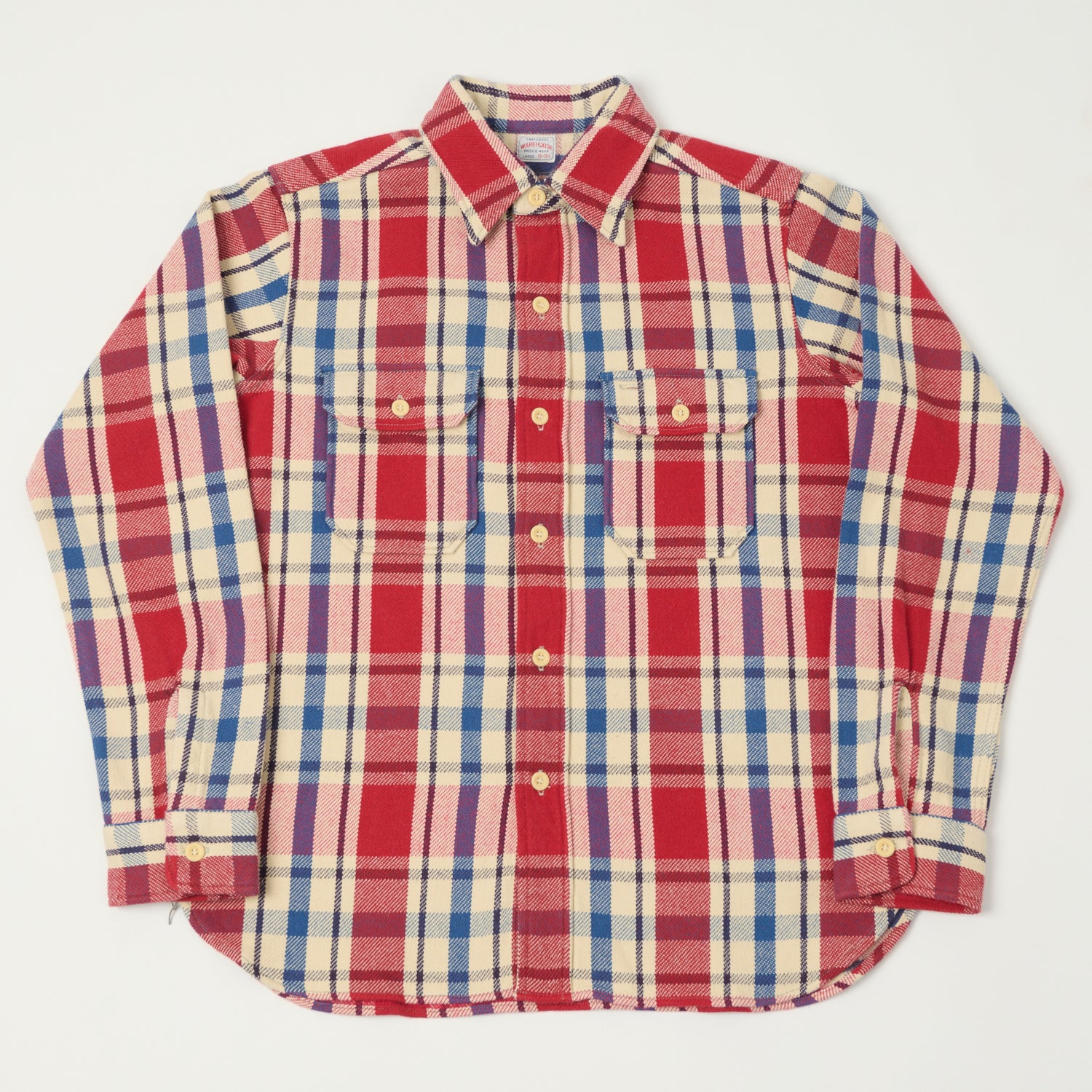 Warehouse & Co 3104 Plaid Flannel Shirt - Red/Blue