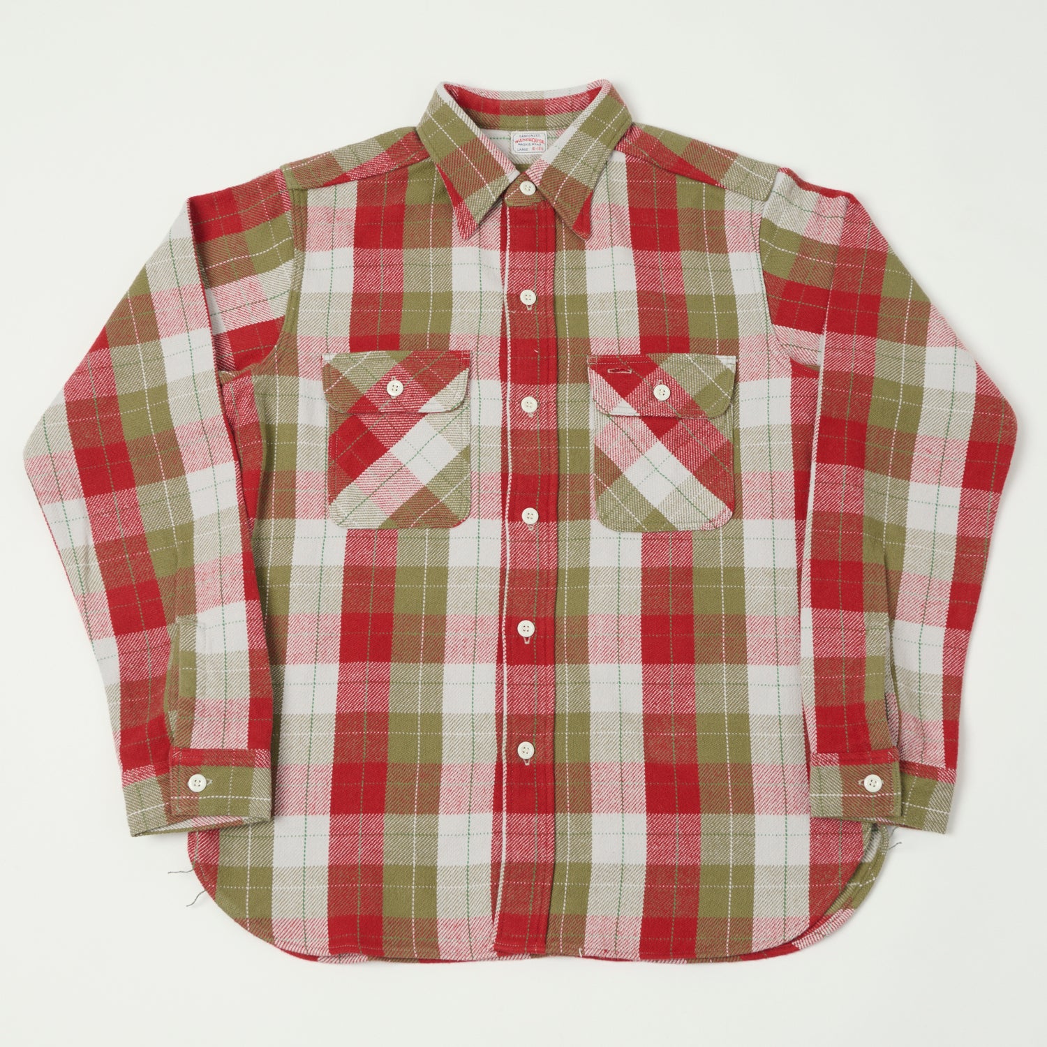 Warehouse & Co 3104 Plaid Flannel Shirt - Red/Khaki