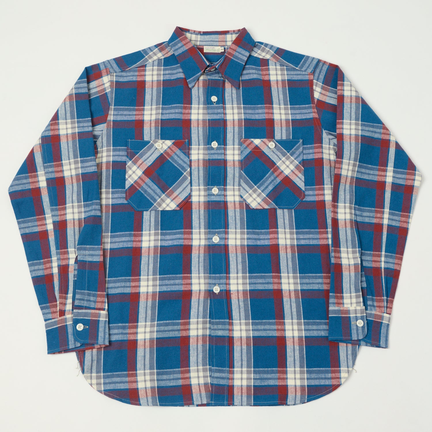 Warehouse & Co 3055 Duck Digger Plaid Work Shirt - Blue