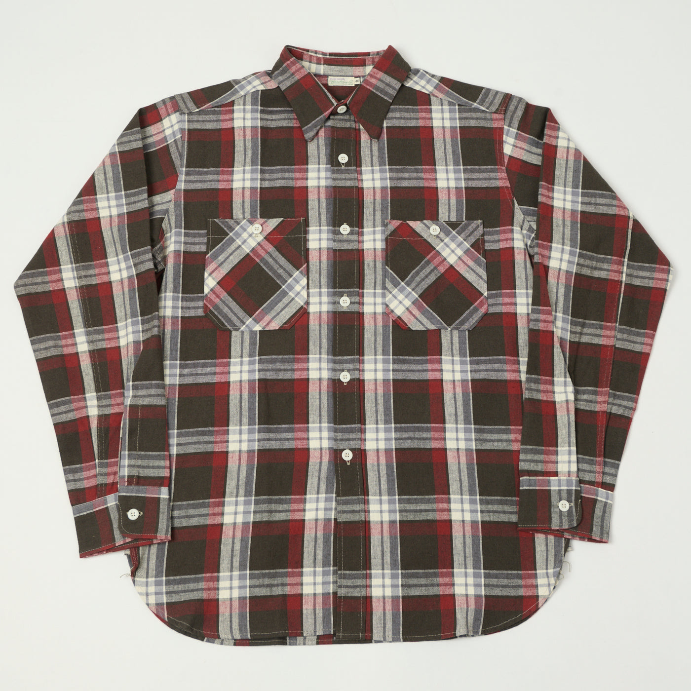 Warehouse & Co 3055 Duck Digger Plaid Work Shirt - Charcoal